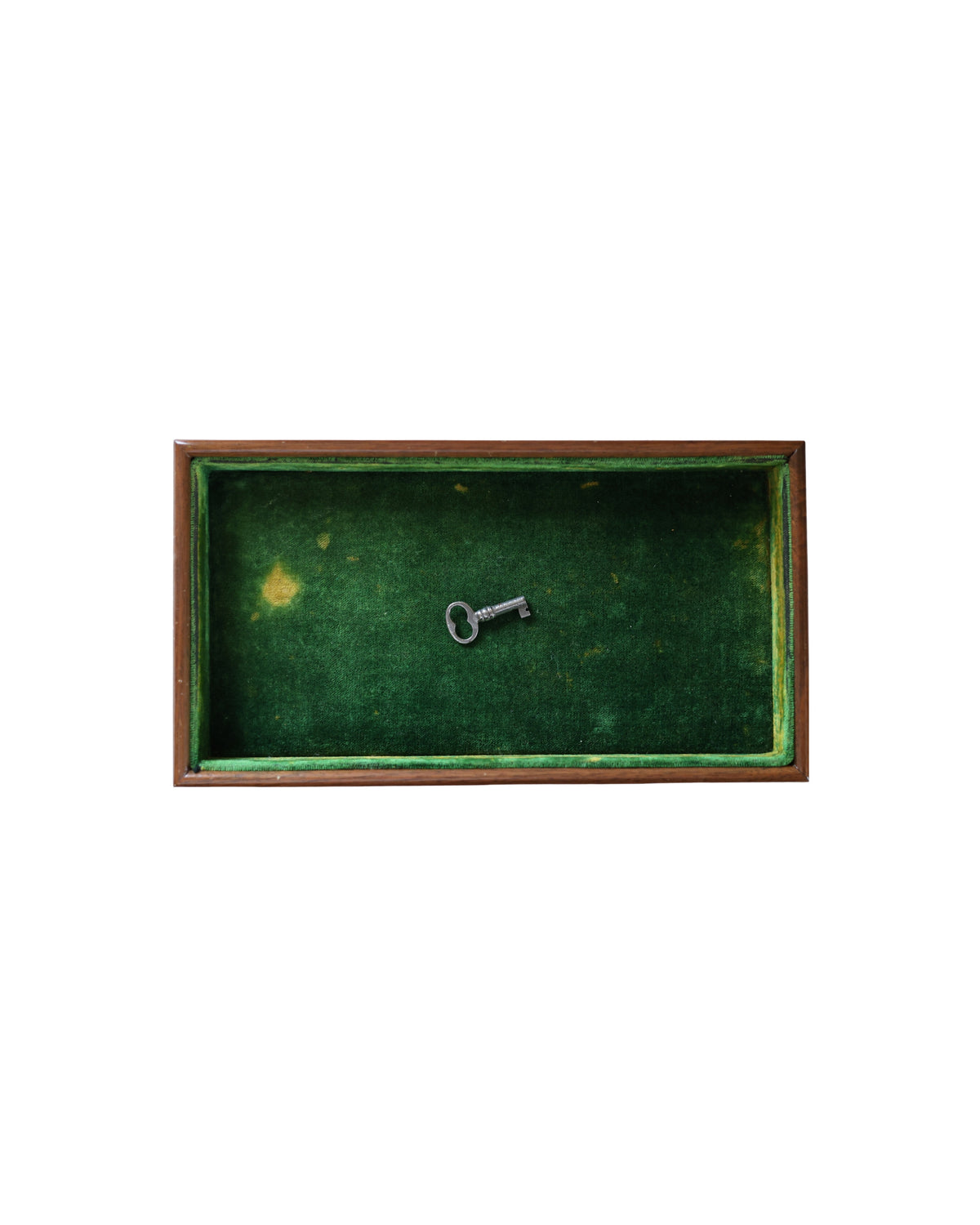 Velvet Lined Inlaid Mahogany Jewelry Box-3