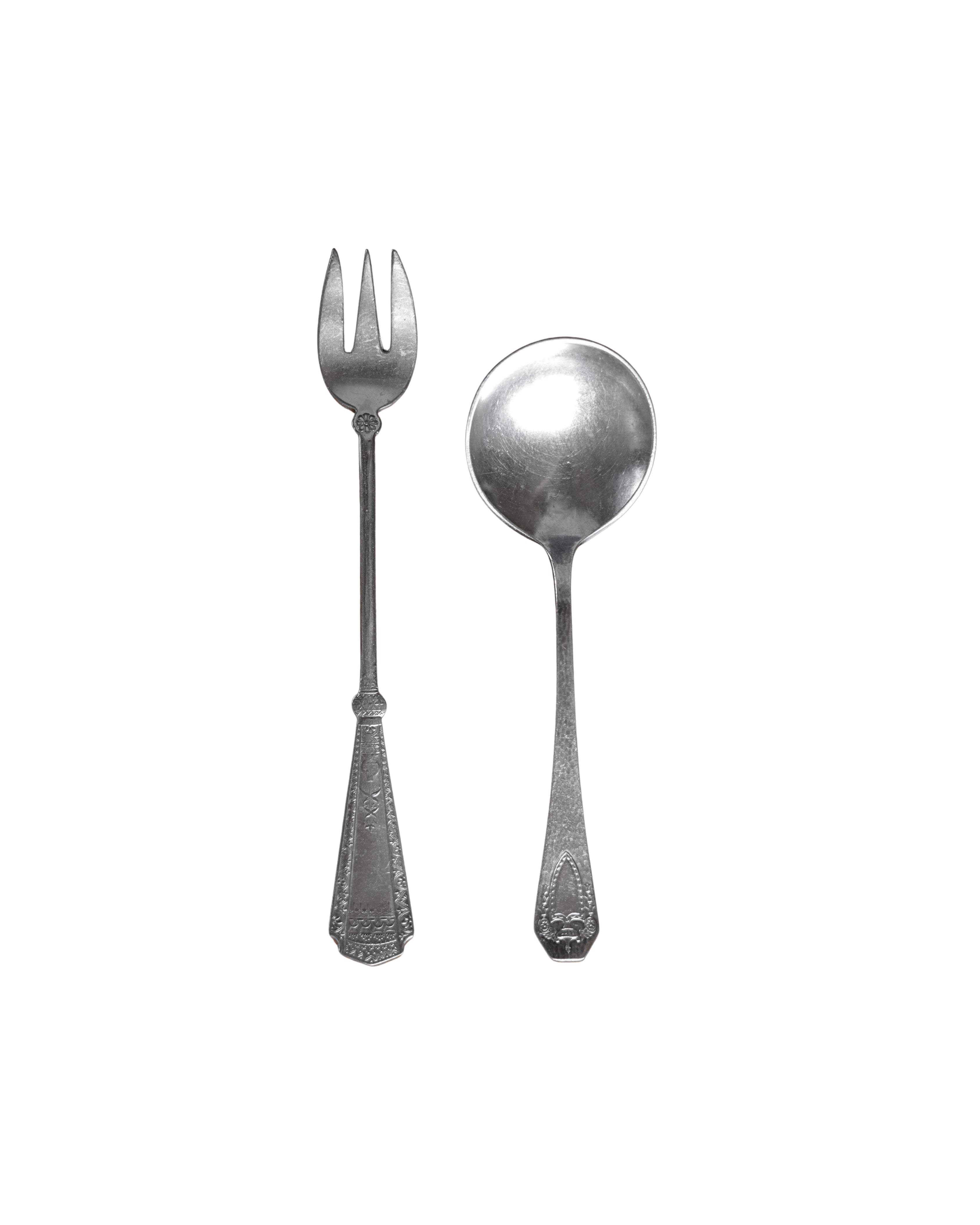 Petite "Geneva" & "Heraldic" Serving Pair-1
