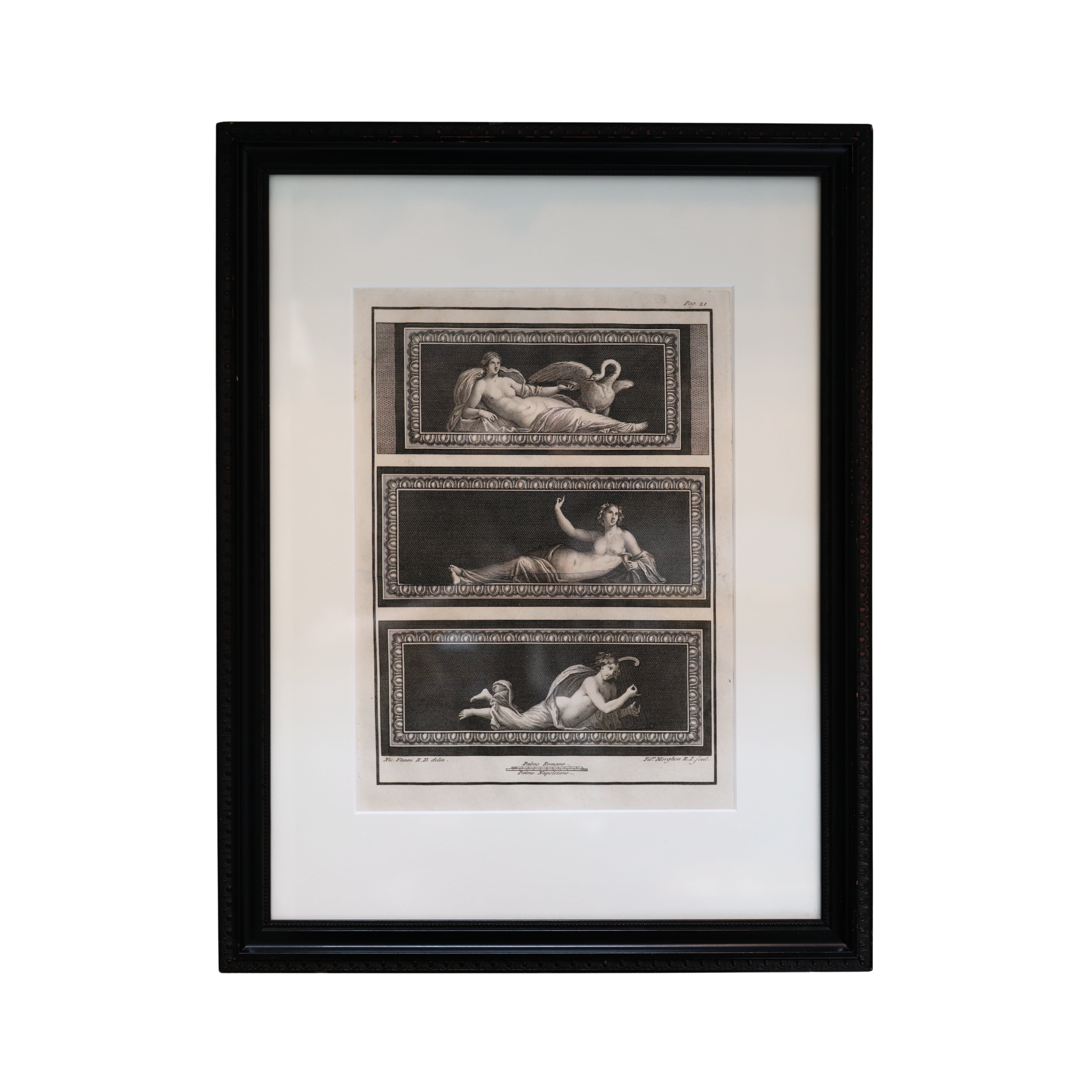 18th c. Italian Goddesses Engraving from "Antiquities of Herculaneum"