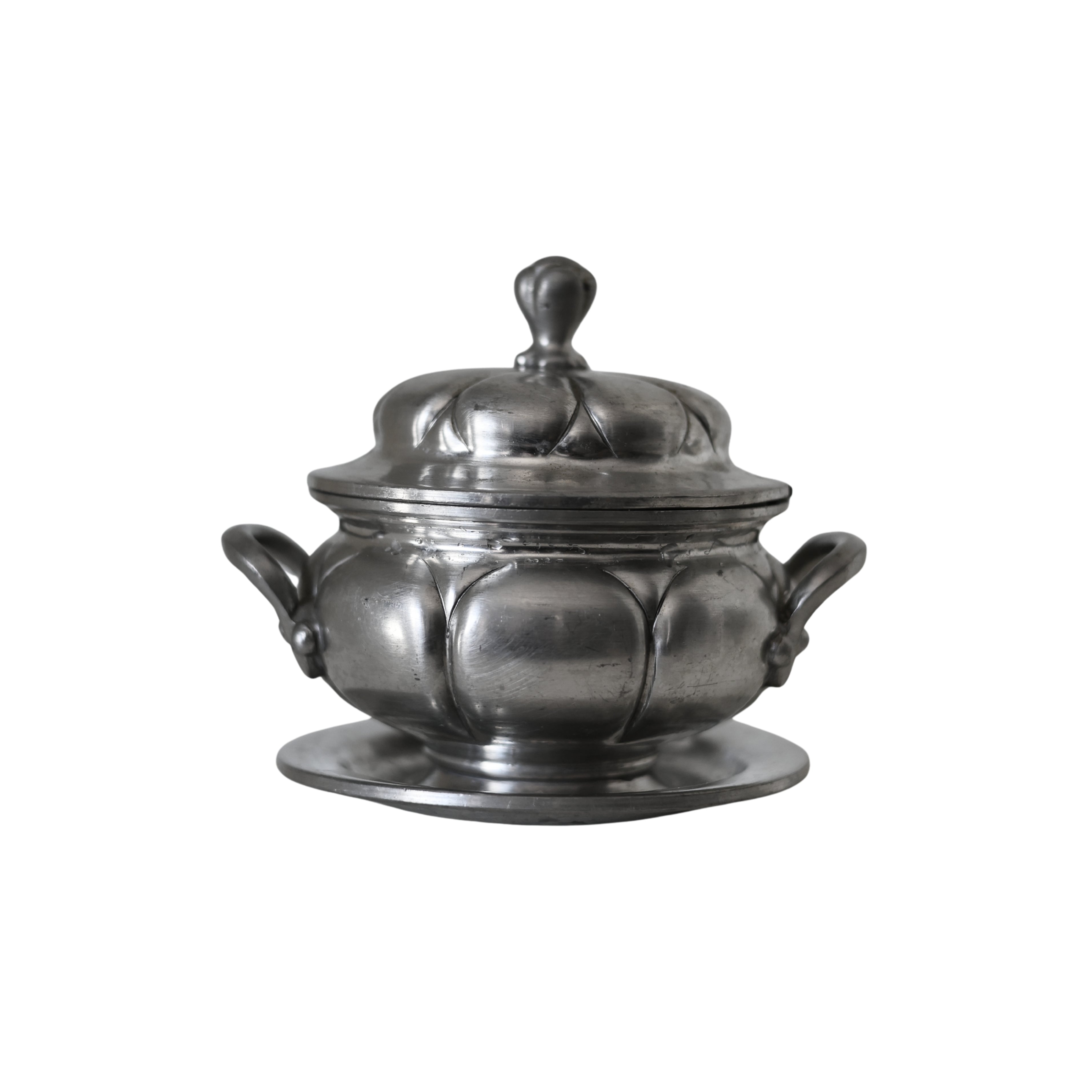 Norwegian Pewter Lidded Sauce Tureen