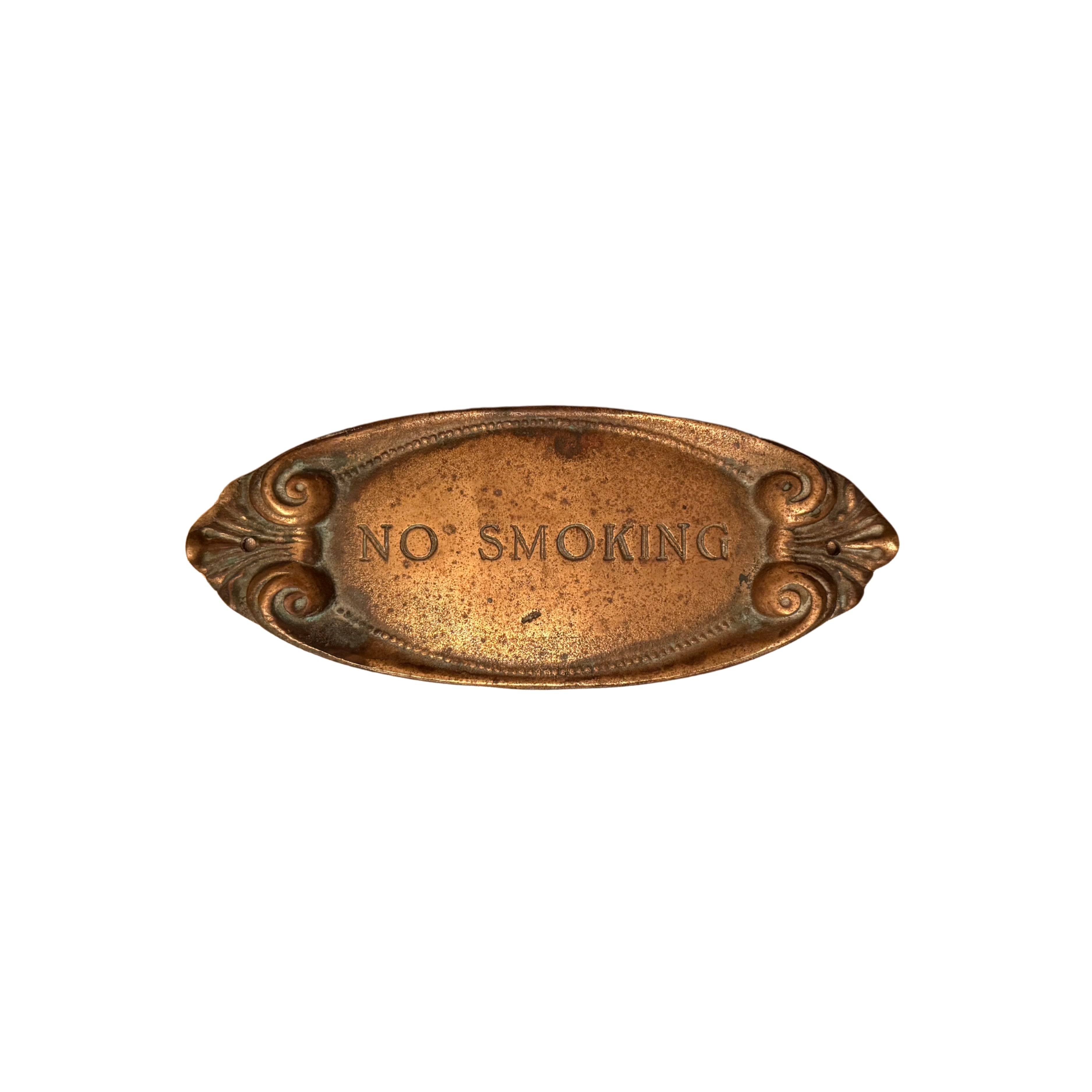 Cast Brass “No Smoking” Plaque