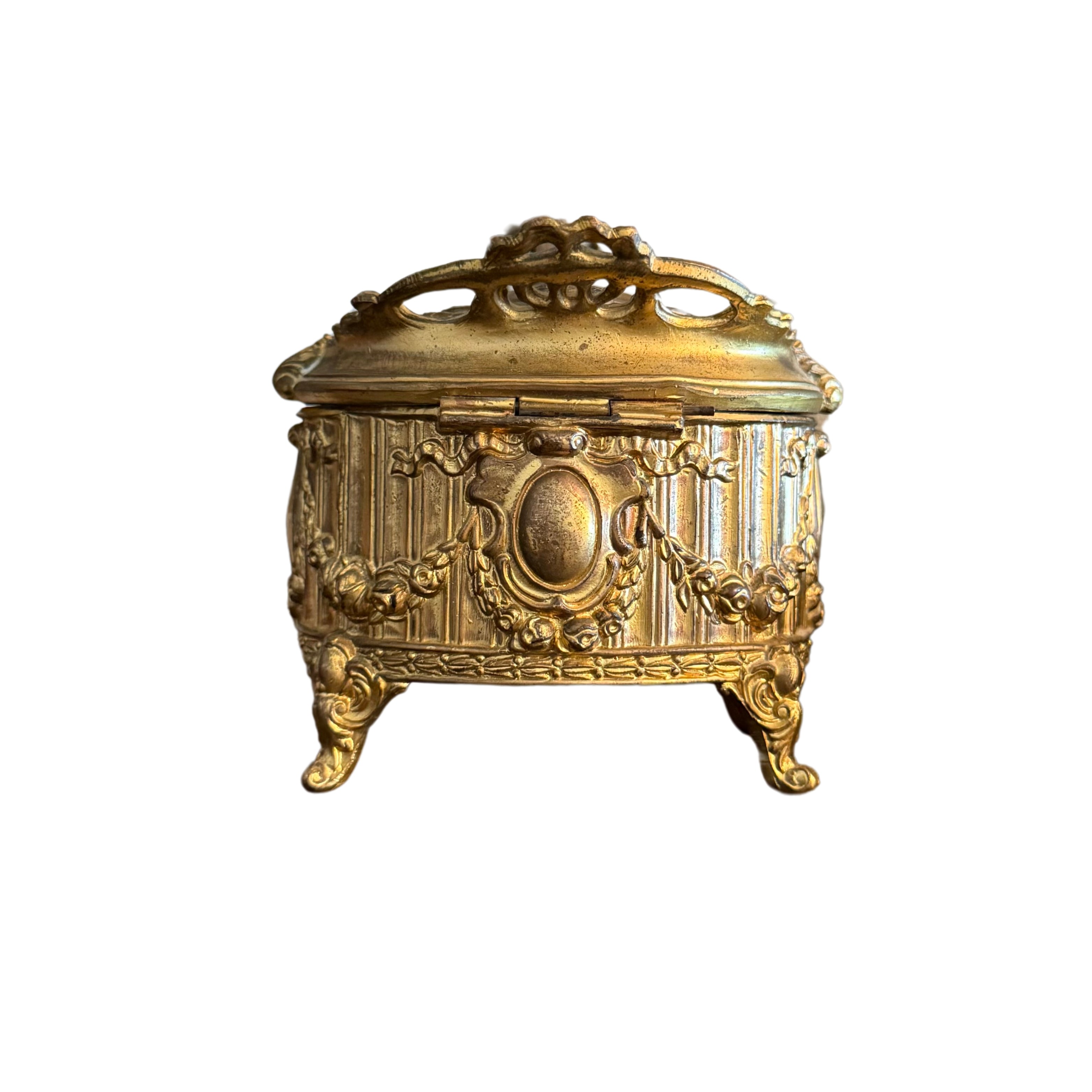 French Gilt Jewelry Casket