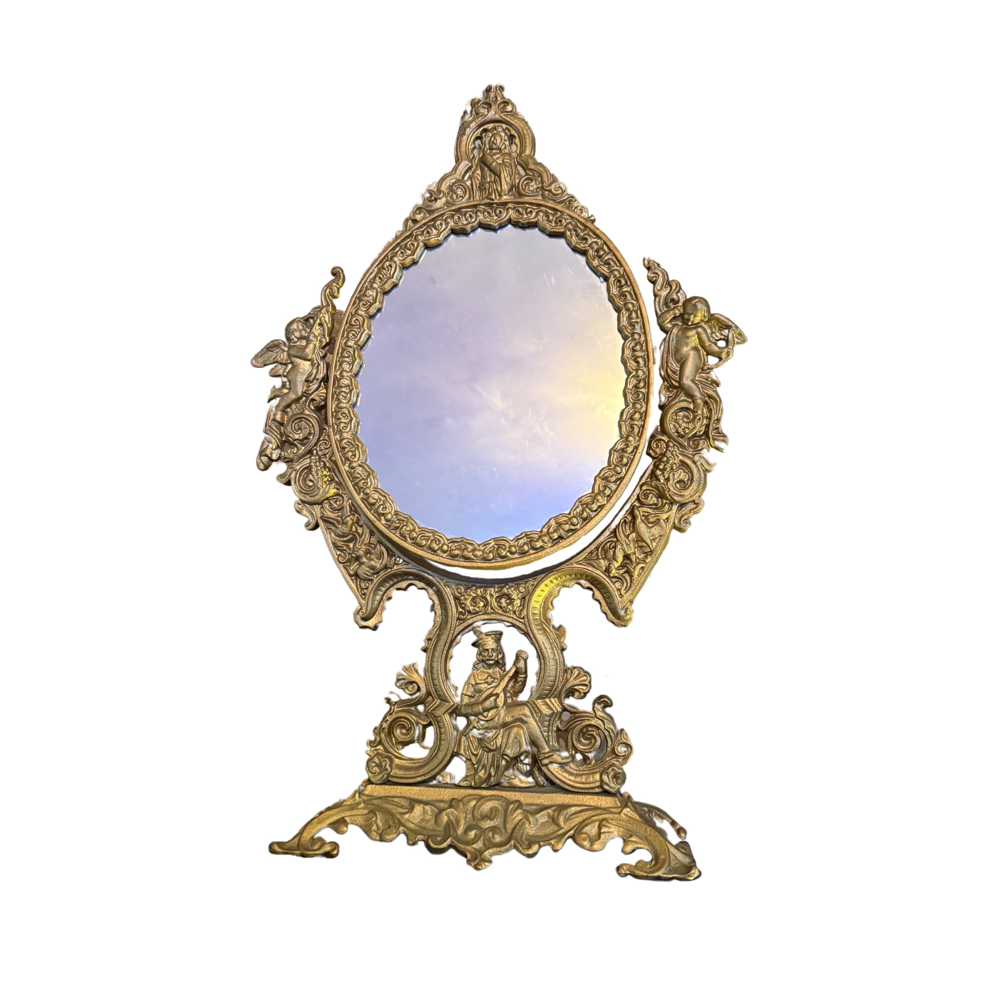 Ornate Gold Iron Mirror