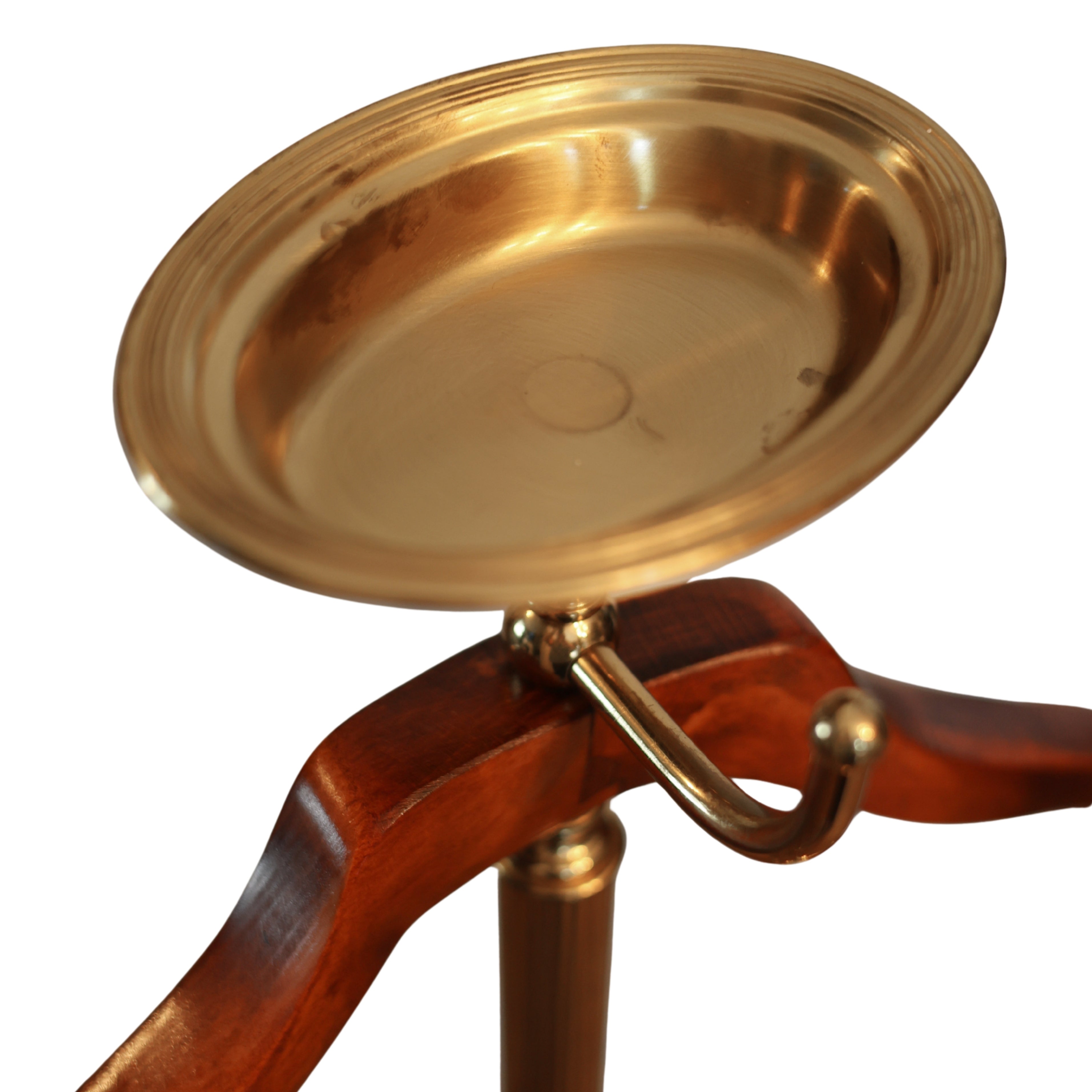 Brass and Wood Gentleman’s Valet Stand