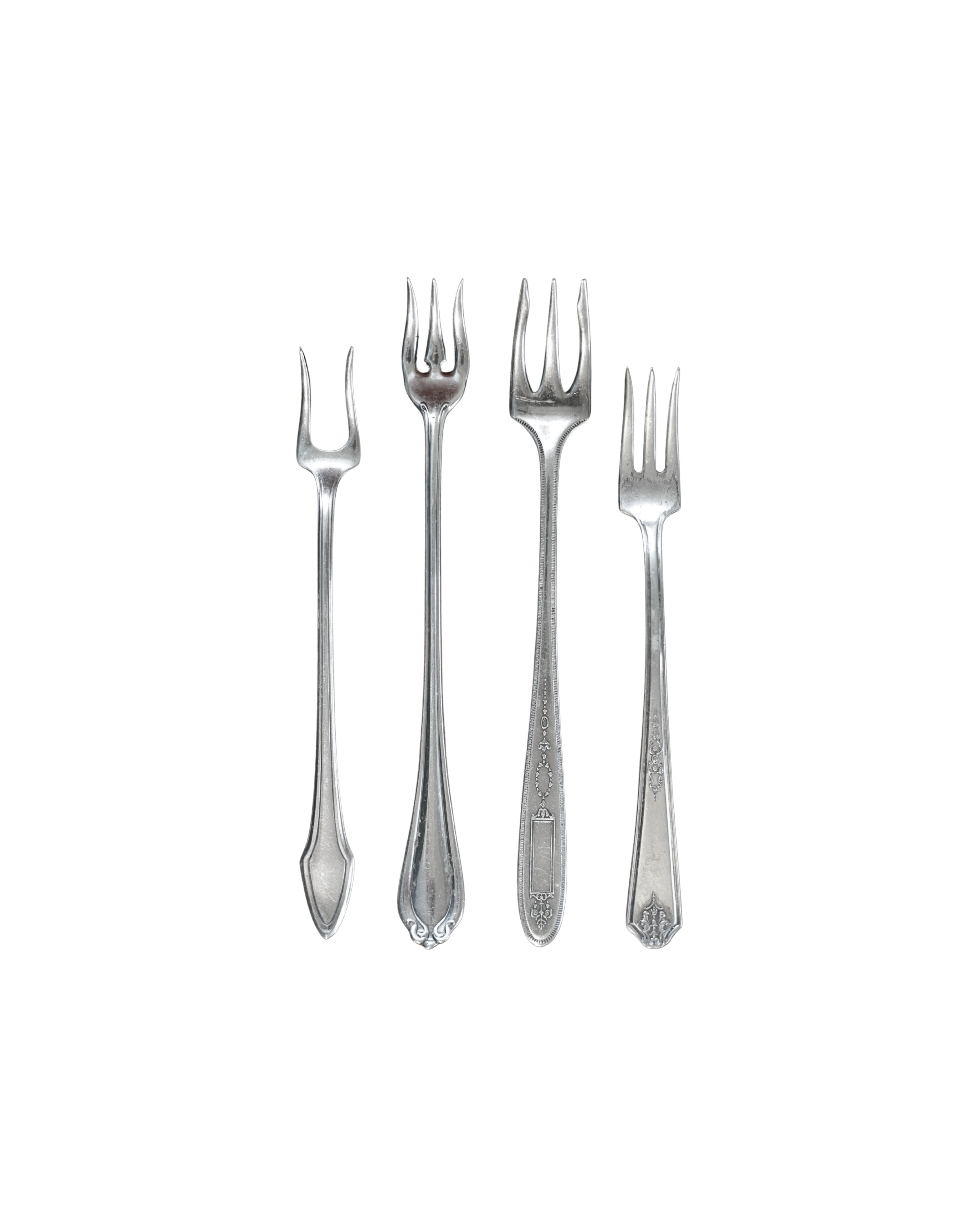 Mismatched Specialty Forks, Set of 4-1