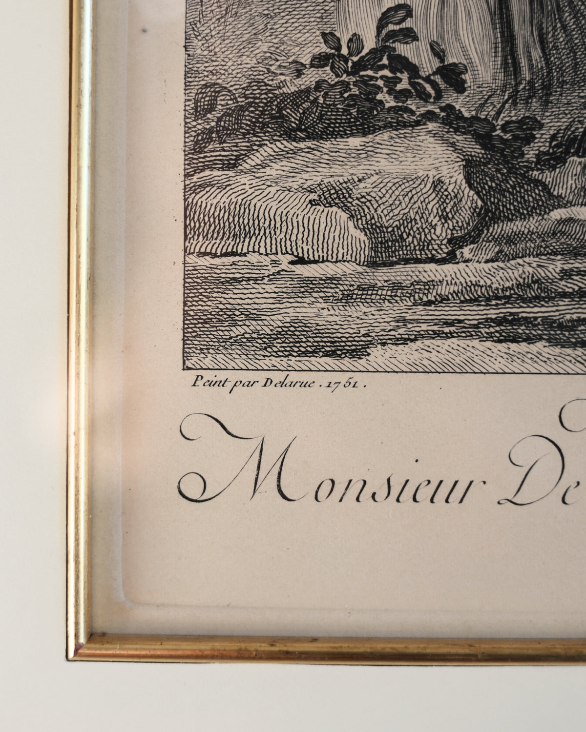 c. 1753 Jean Daullé “Monsieur de Nestier” Equestrian Engraving-3
