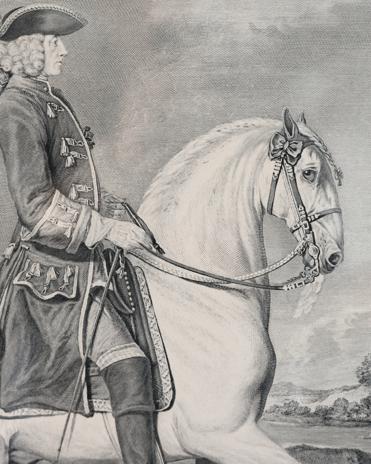 c. 1753 Jean Daullé “Monsieur de Nestier” Equestrian Engraving-5