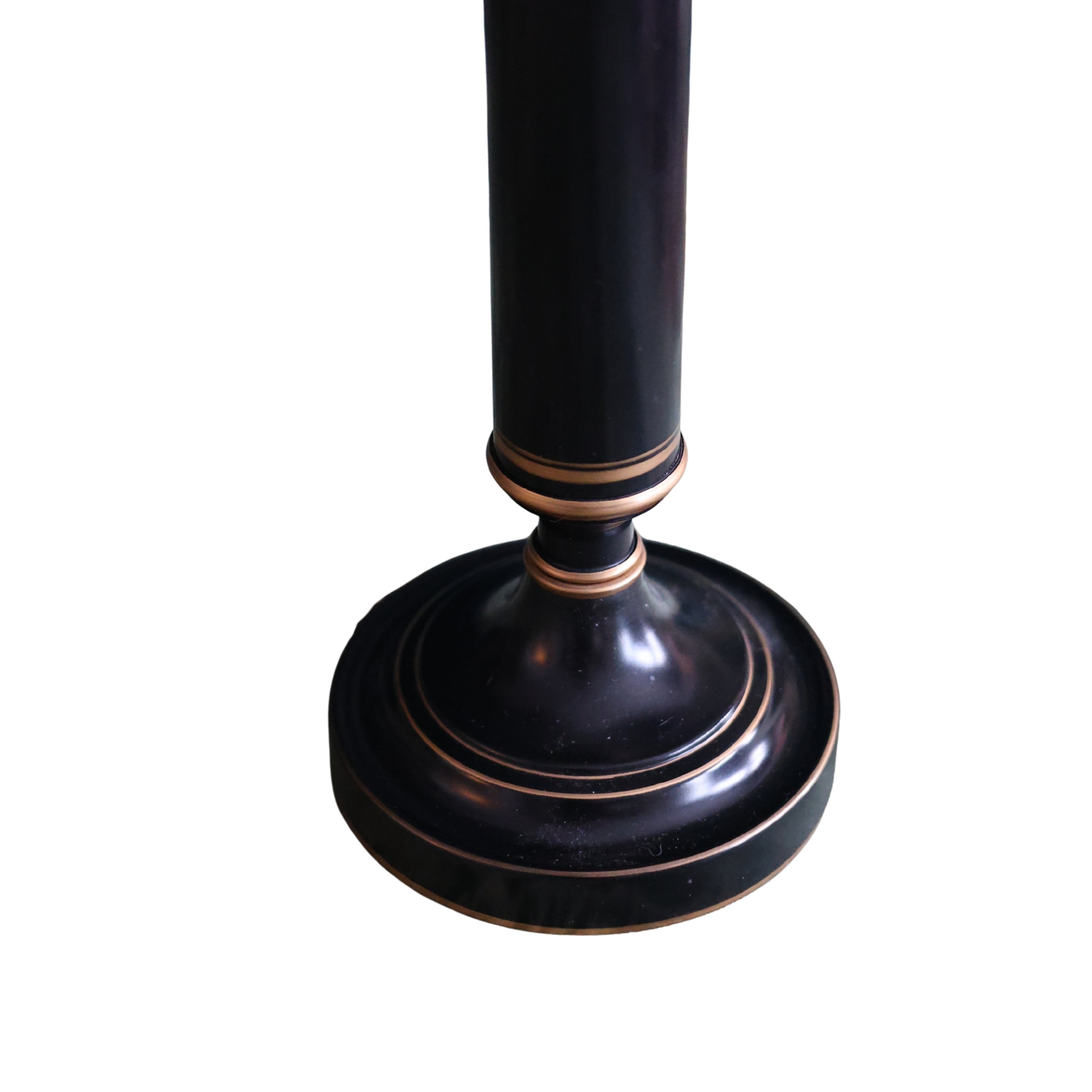 Black Tôle Double-Arm Table Lamp with Painted Shades