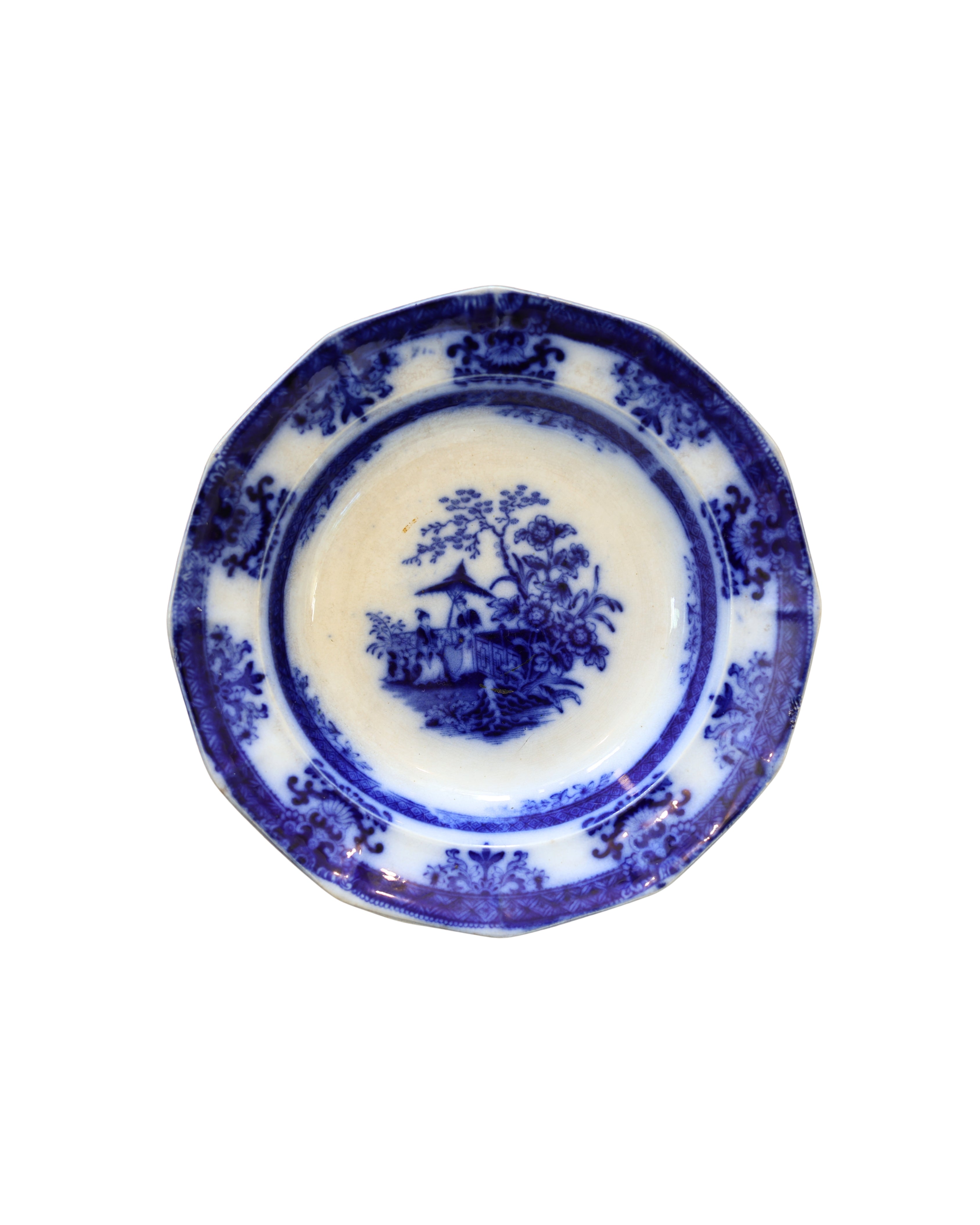 Davenport "Amoy" Flow Blue Bowl-1
