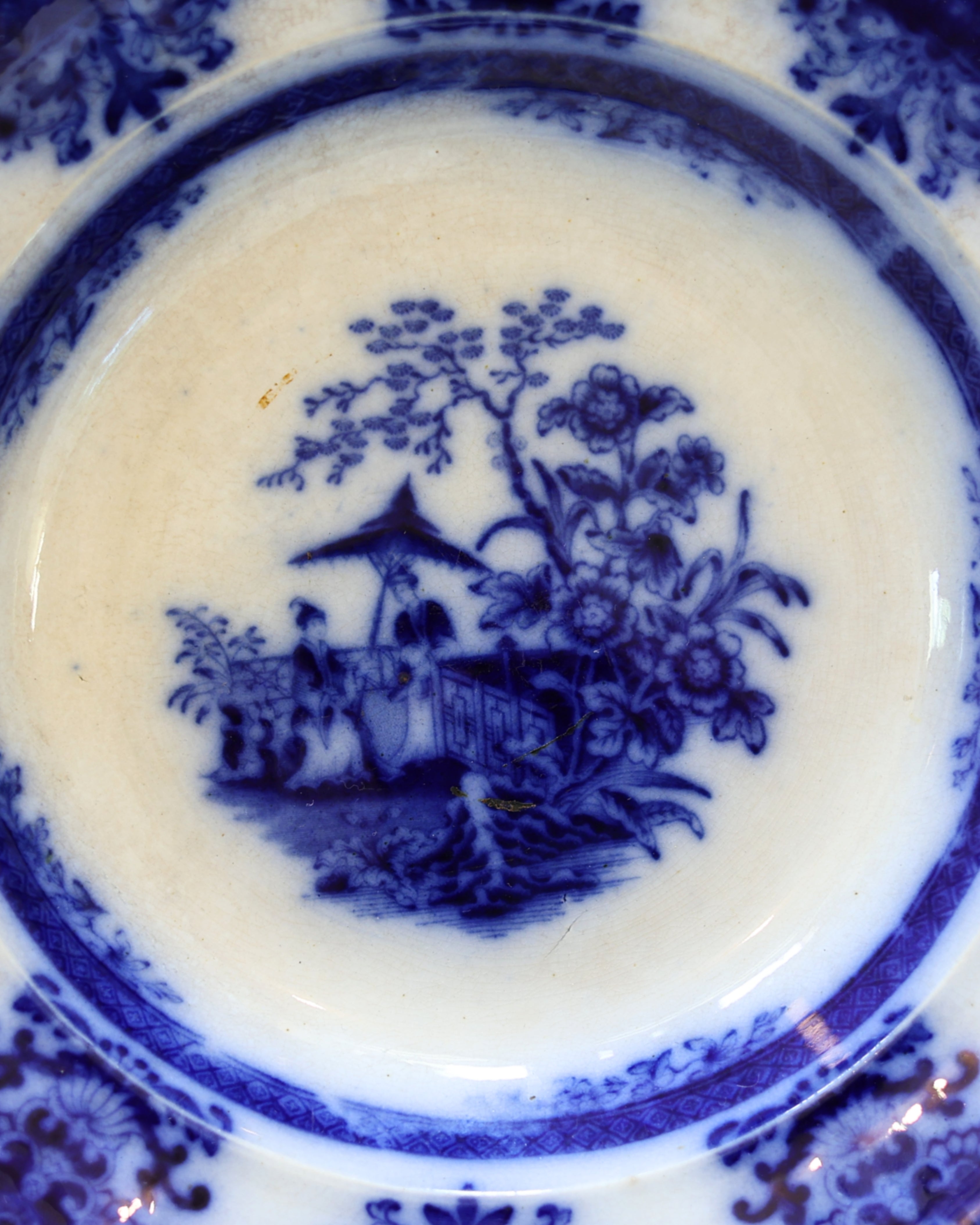 Davenport "Amoy" Flow Blue Bowl-2