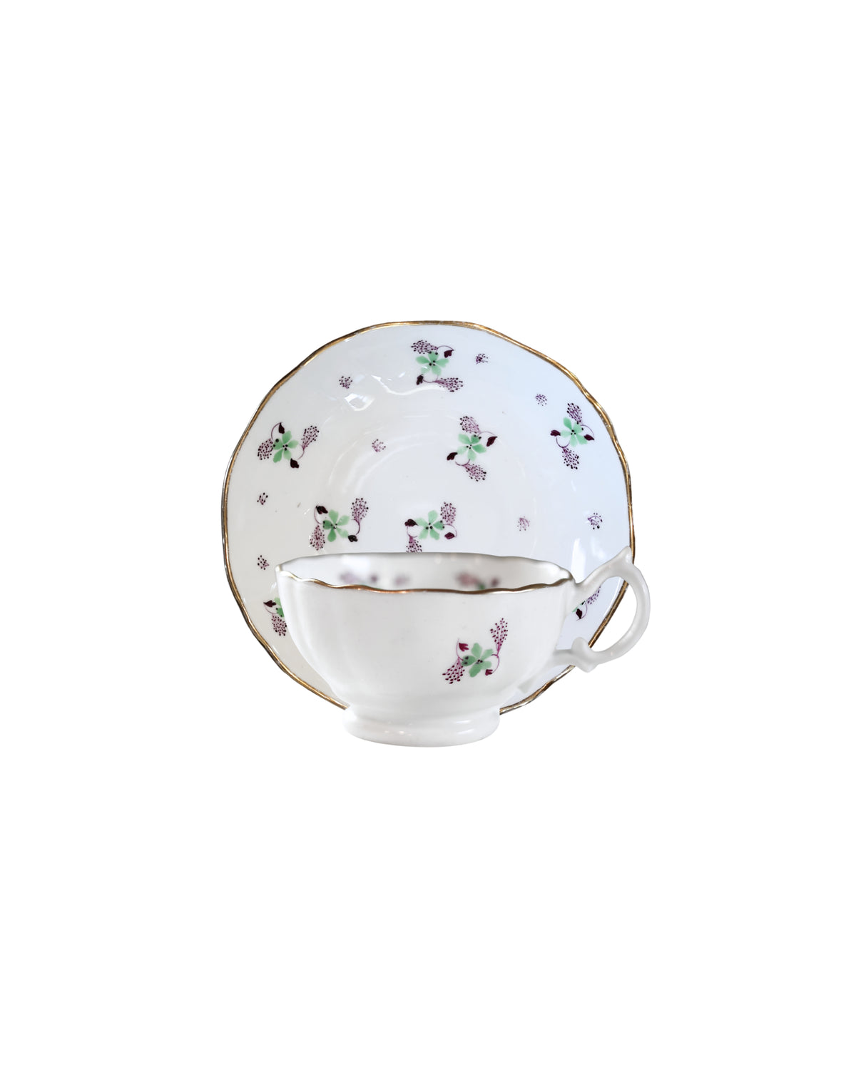 Soft-Paste Porcelain Clover & Floral Sprig Coffee Cups, c. 1835–1850-1