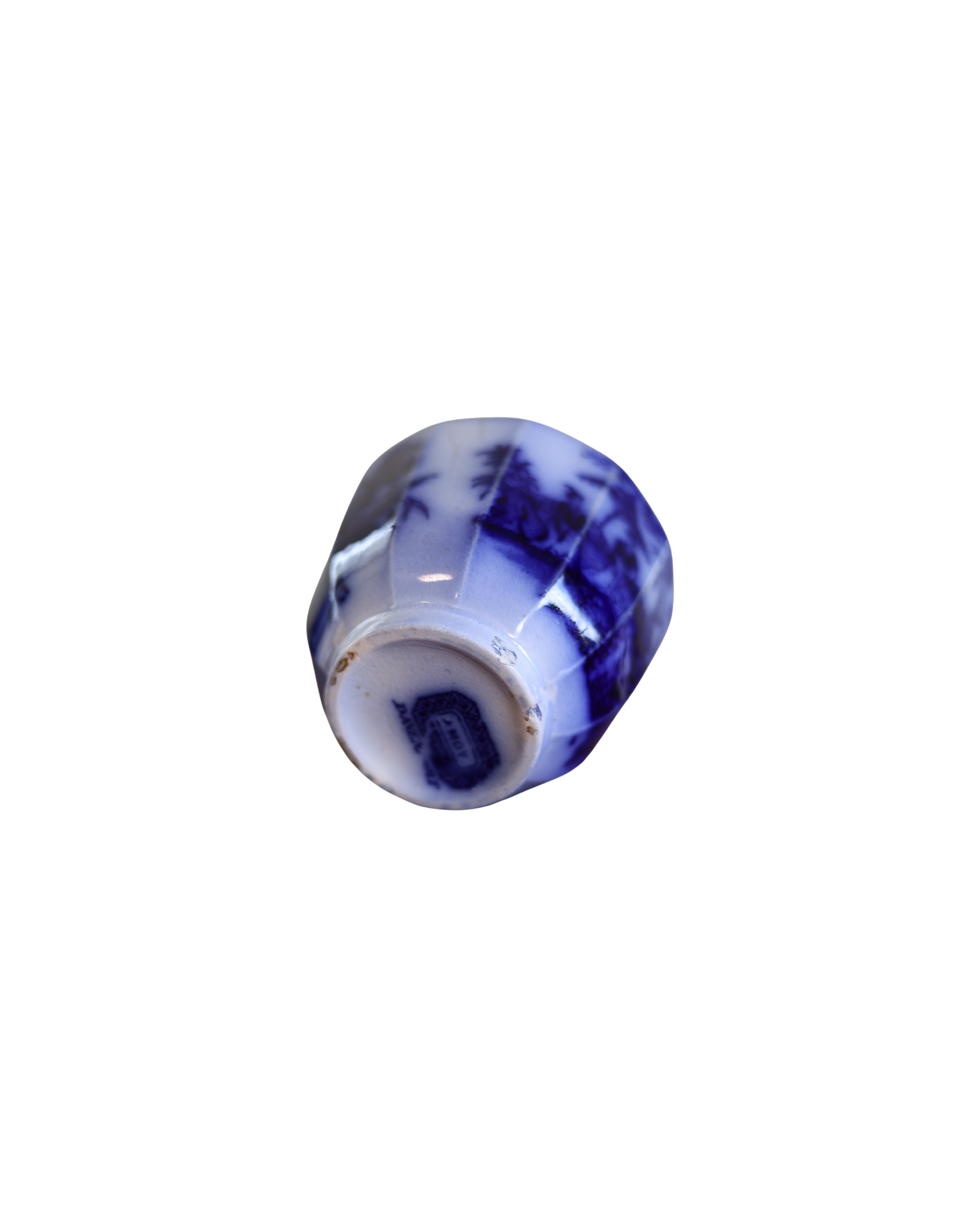 Davenport "Amoy" Flow Blue Tea Bowls-5
