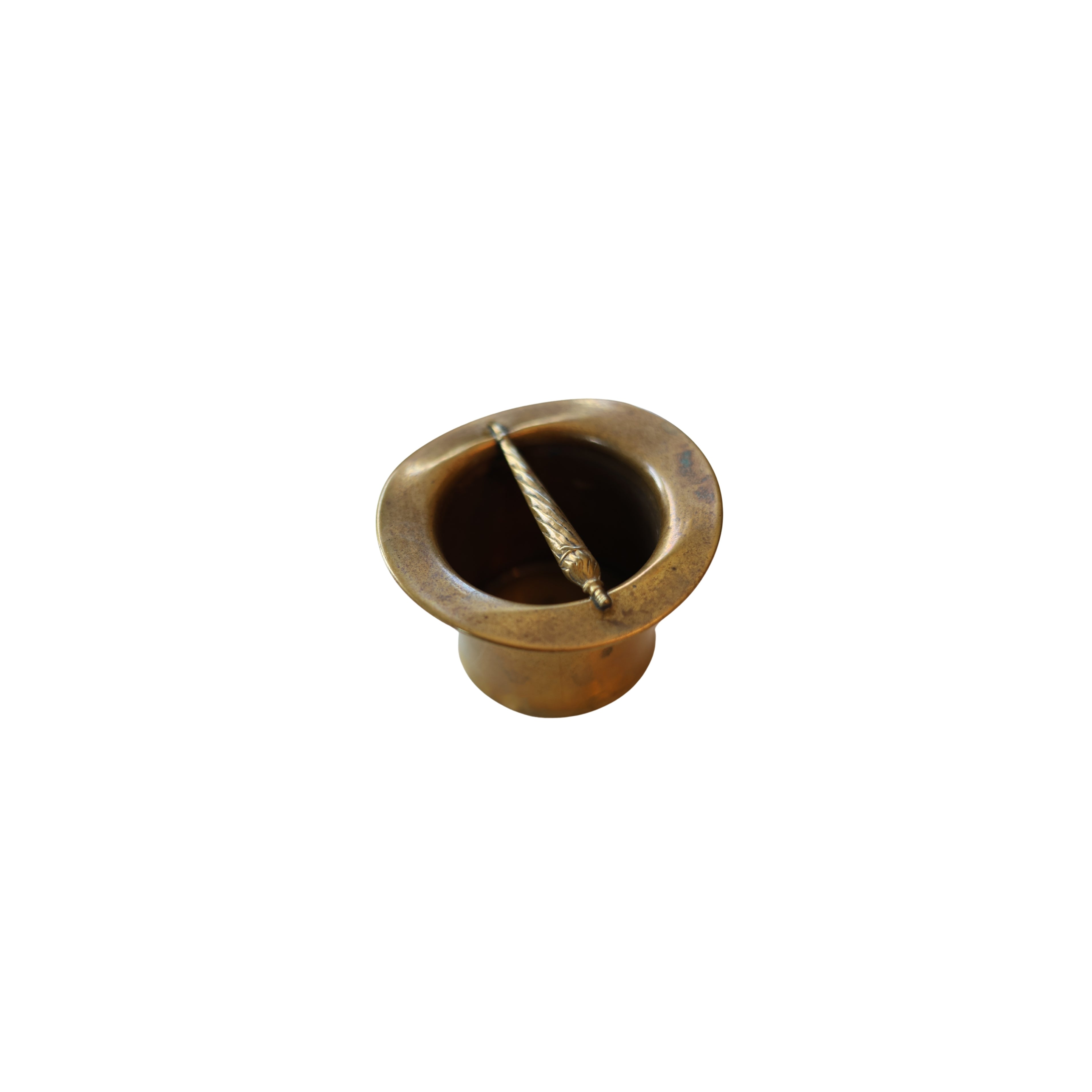 Brass Top Hat Match Holder