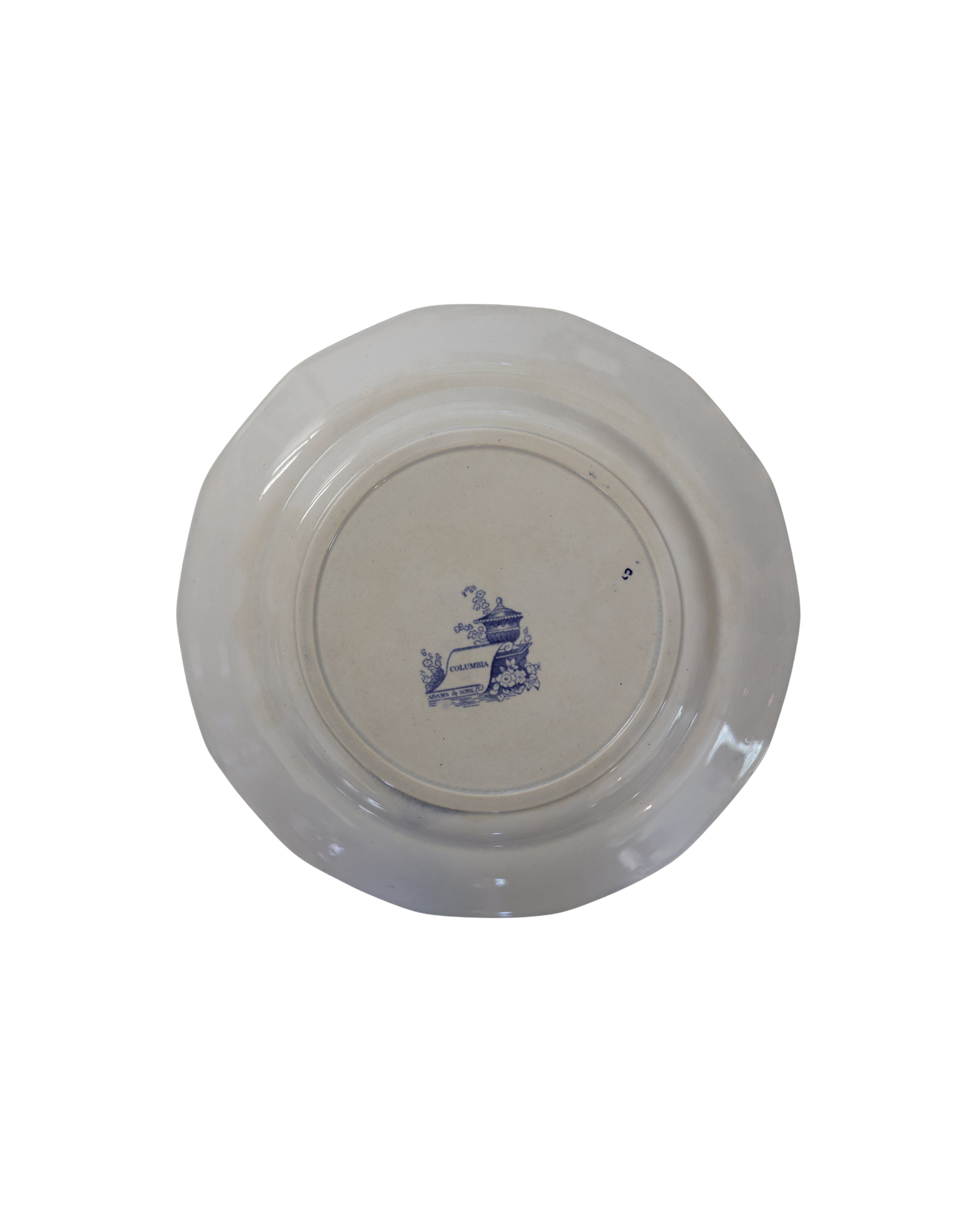 W. Adams & Sons "Columbia" Luncheon Plate