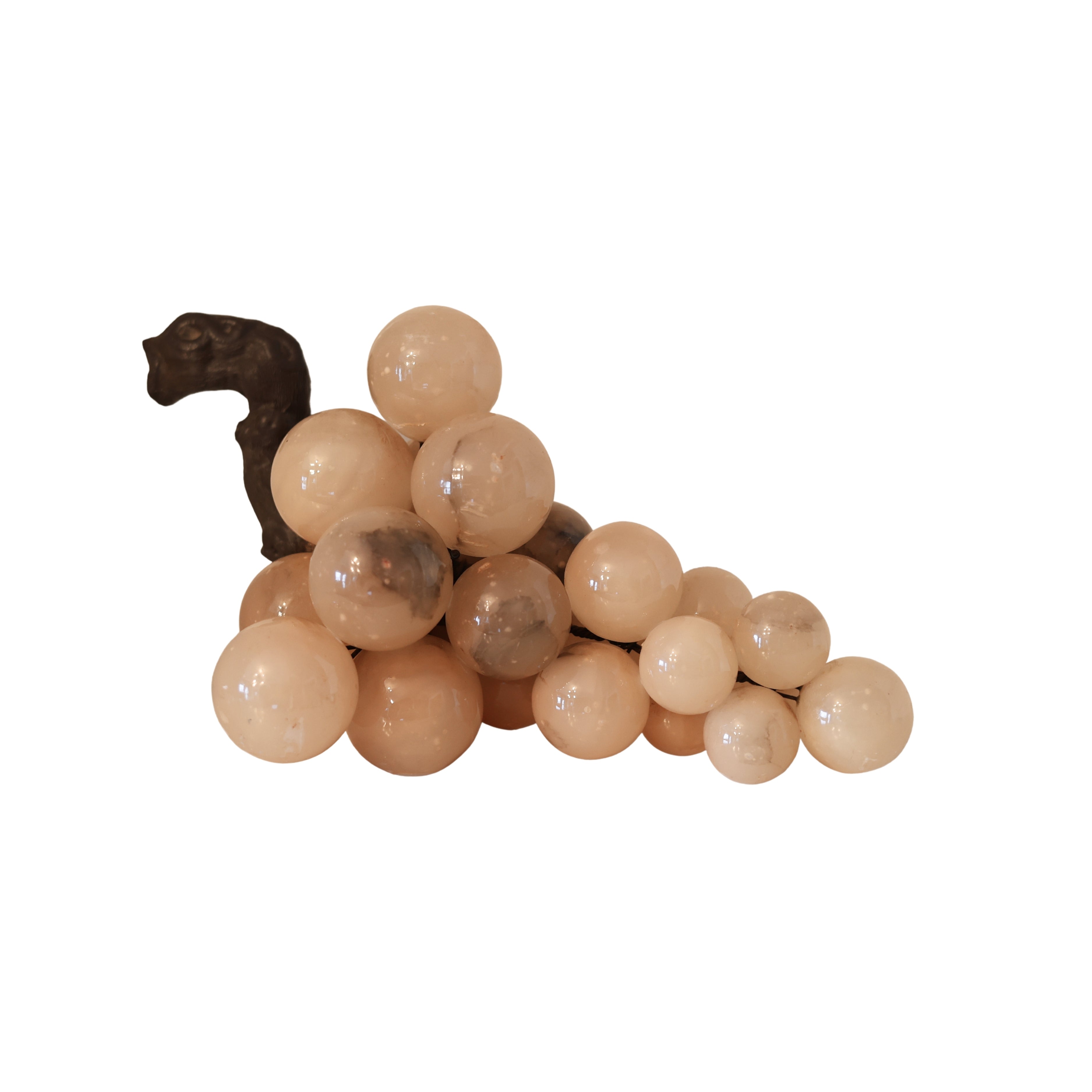 Sculptural Alabaster Grape Cluster