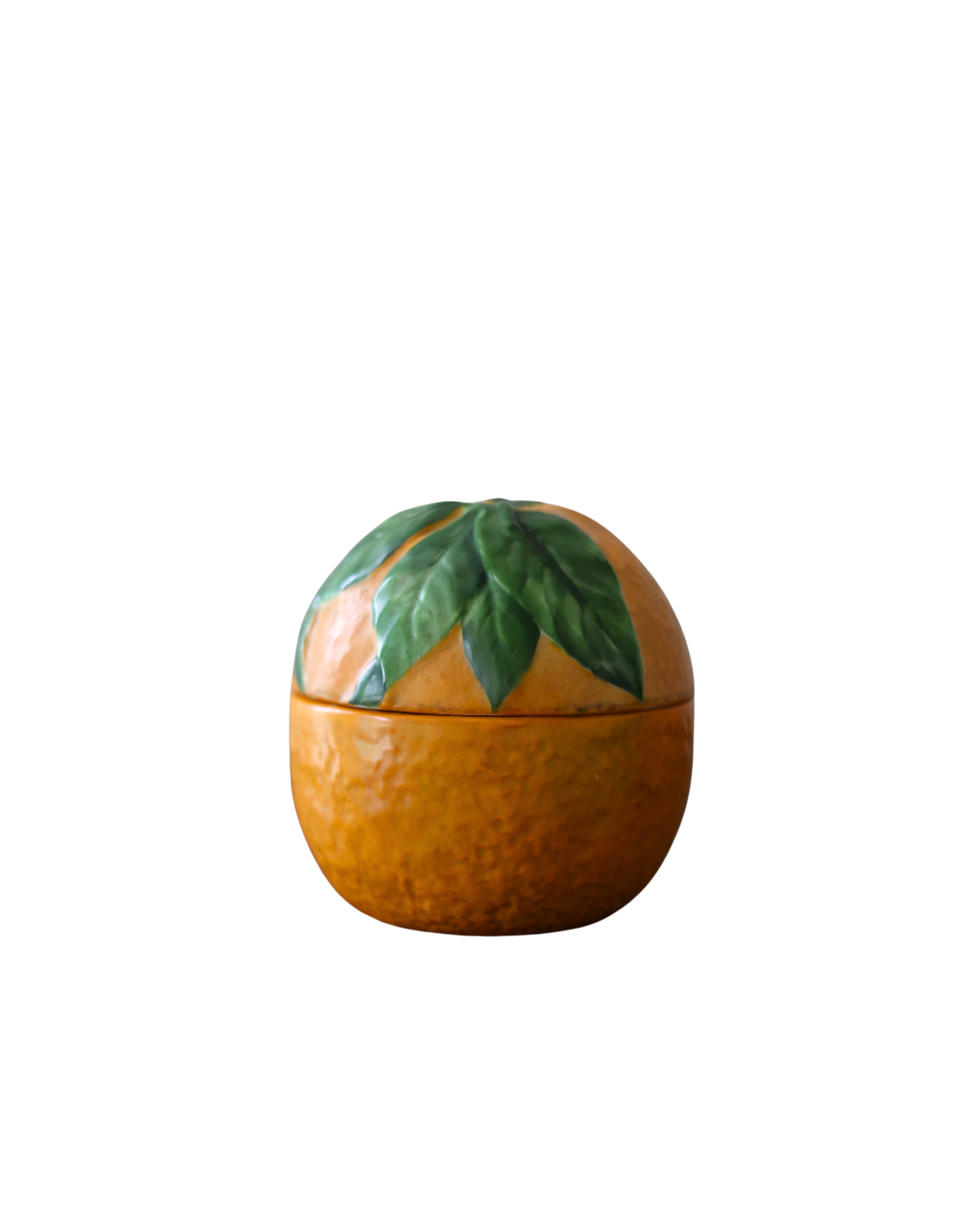 Hampshire Pottery Orange Marmalade Jar-2