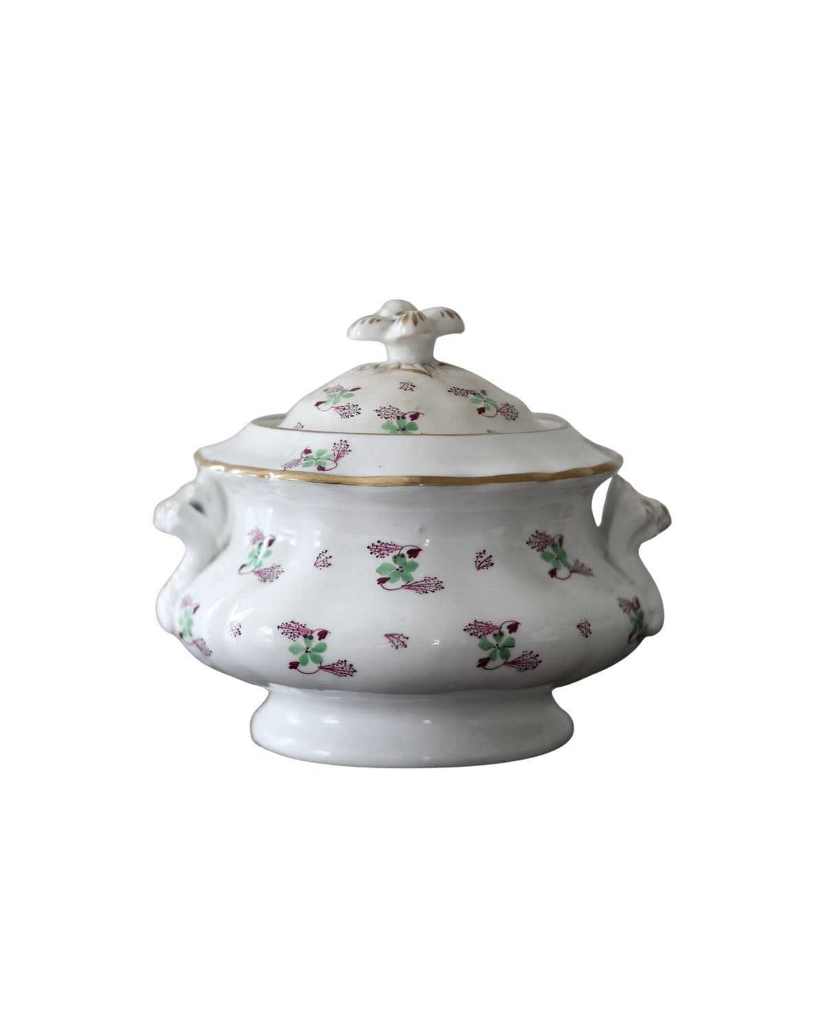 Soft-Paste Porcelain Sprig Ware Sugar Pot, c. 1835–1850