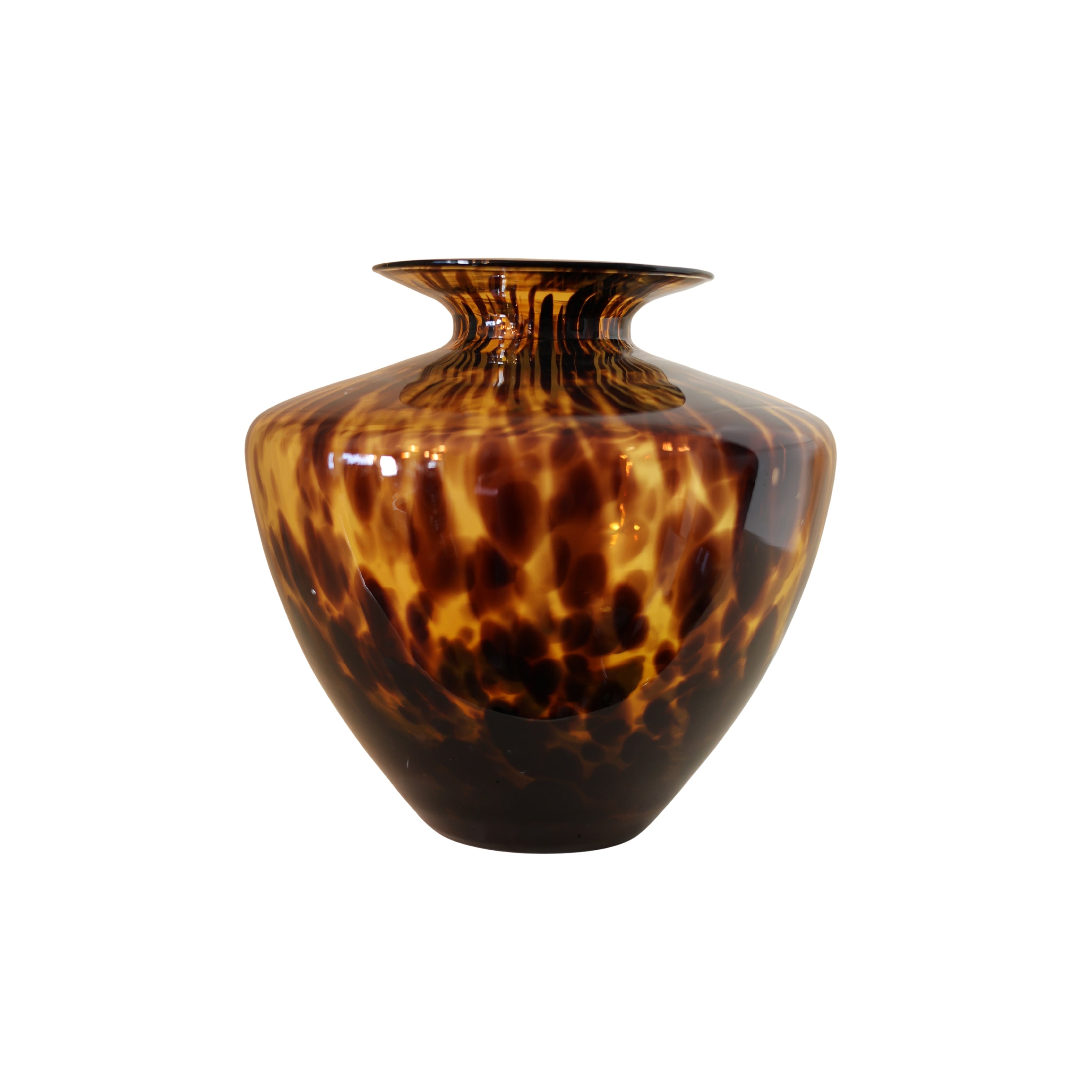 Murano “Maestri Vetrai” Tortoiseshell Art Glass Vase