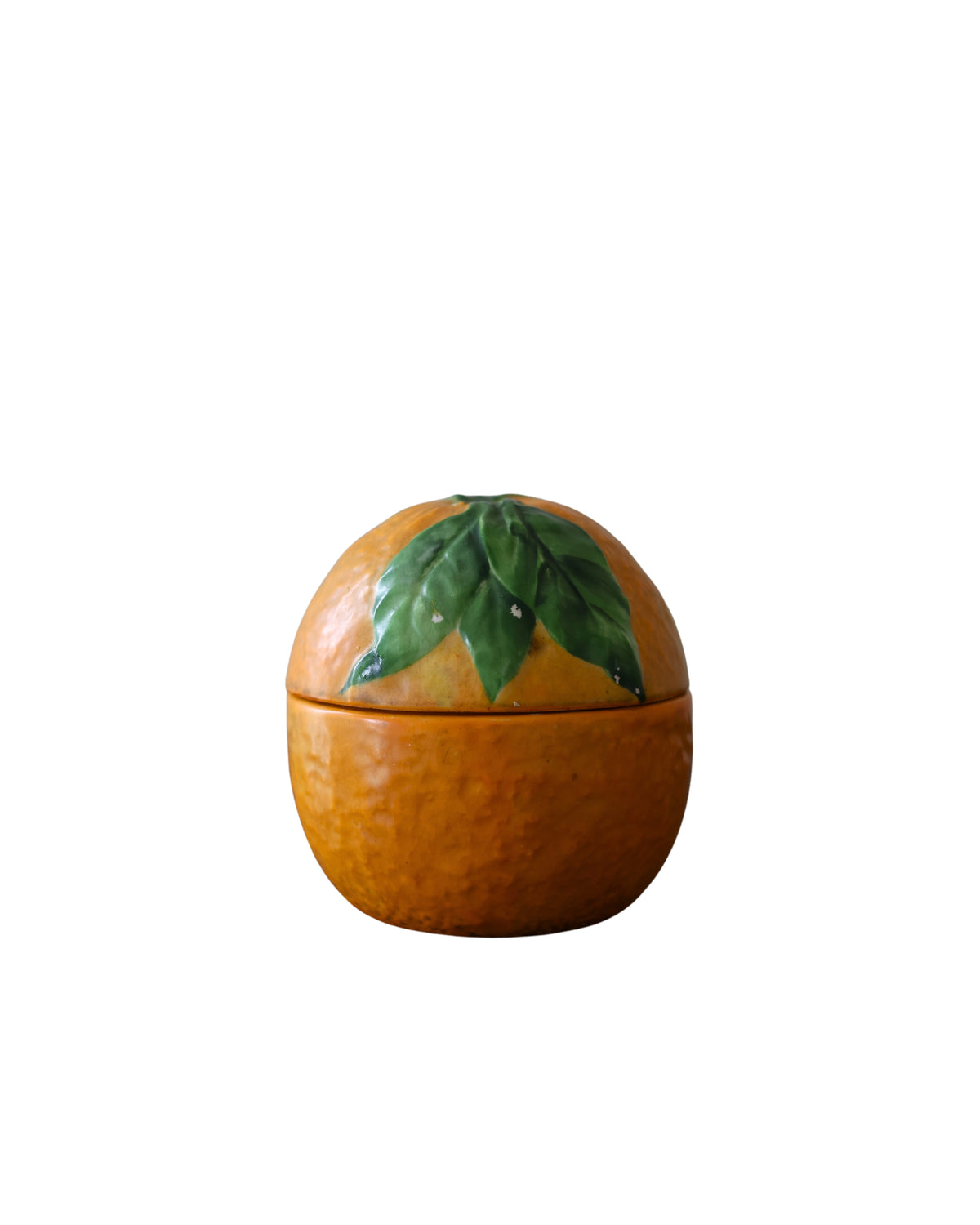 Hampshire Pottery Orange Marmalade Jar-3