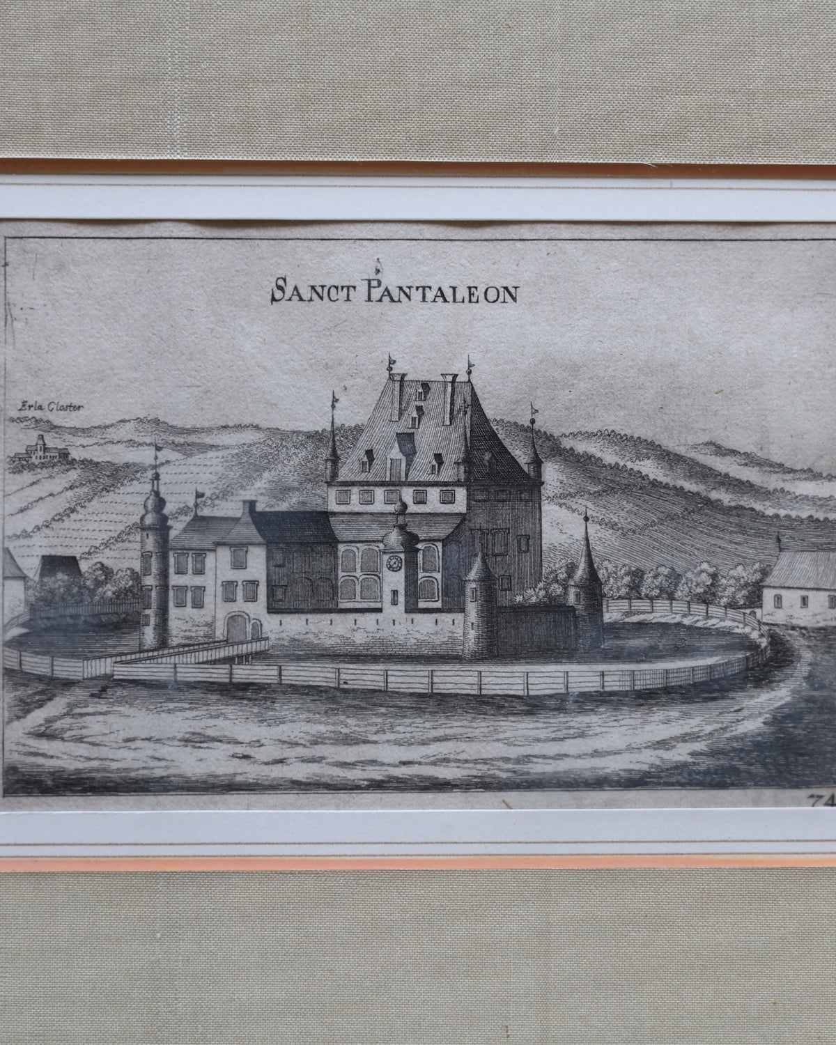 c. 1672 Georg Matthäus Vischer “Sanct Pantaleon” Engraving