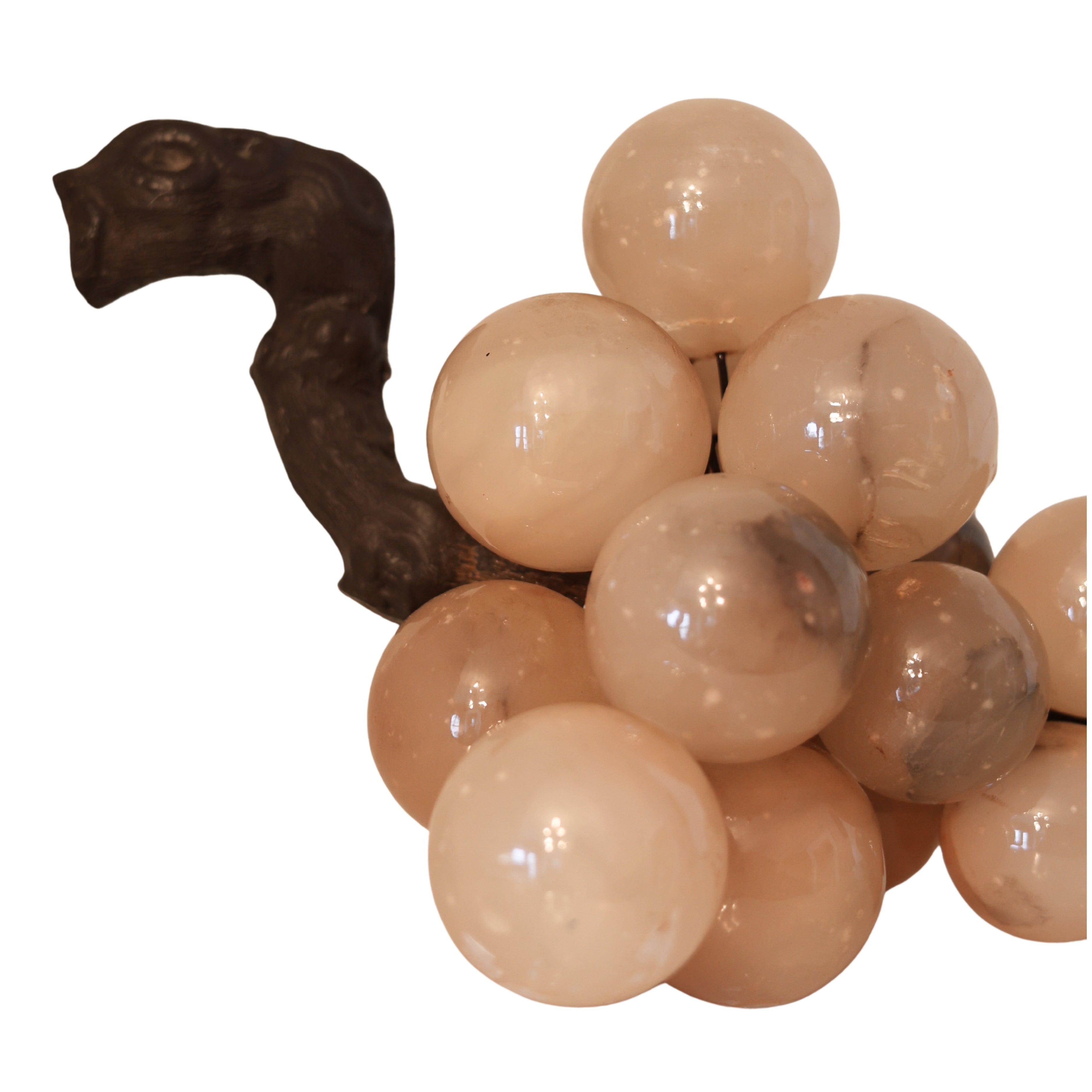 Sculptural Alabaster Grape Cluster