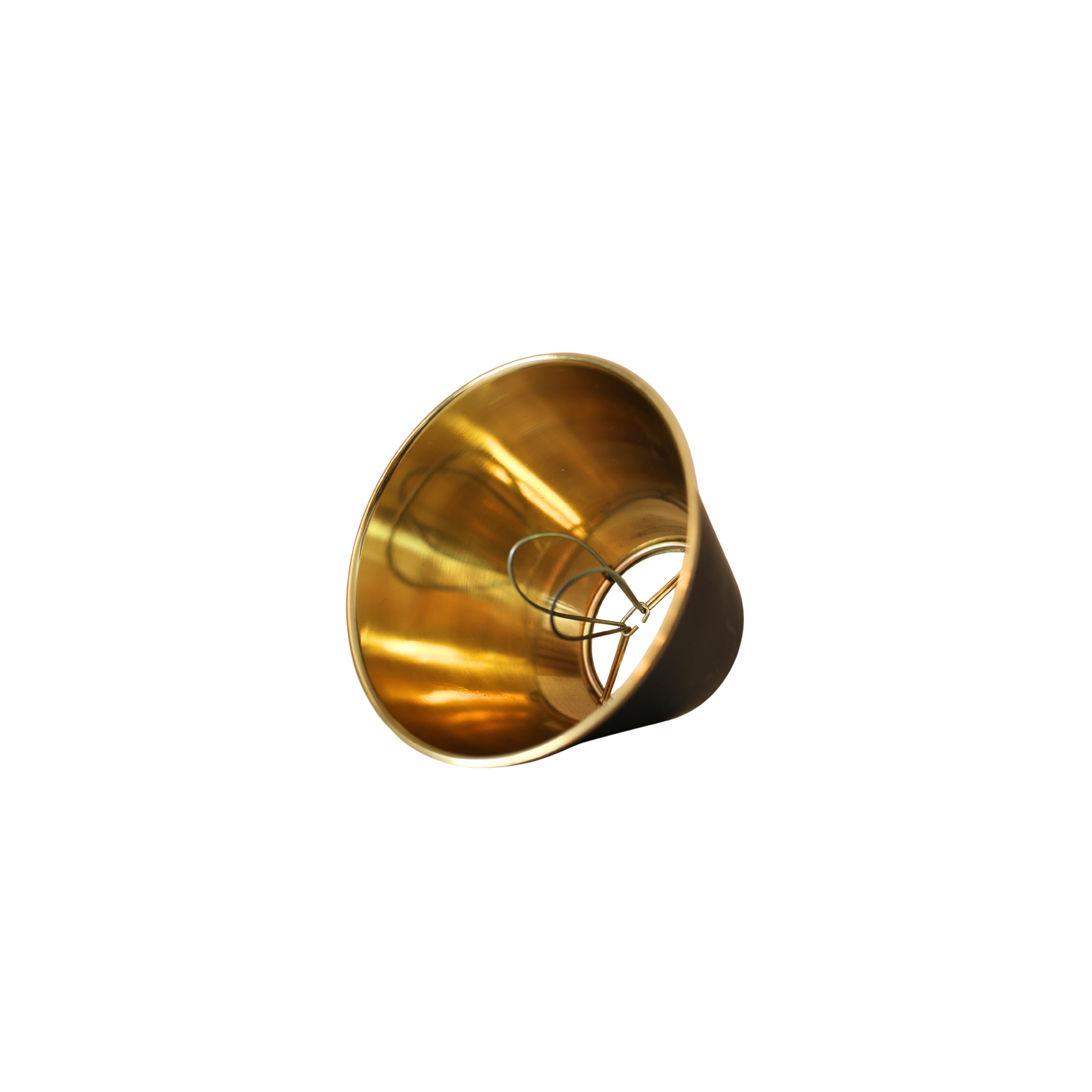 Black and Gold Tole Clip-On Lampshades