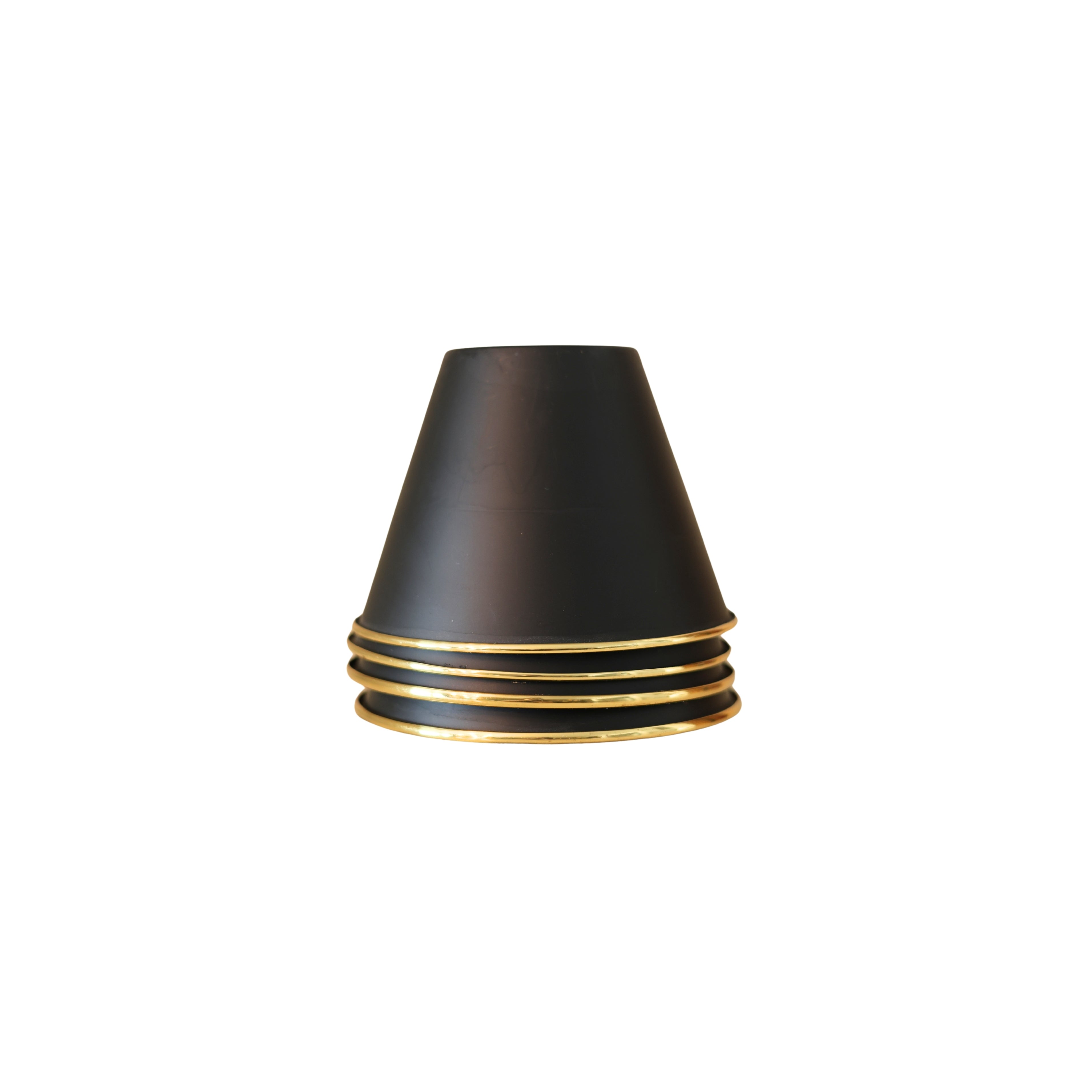 Black and Gold Tole Clip-On Lampshades