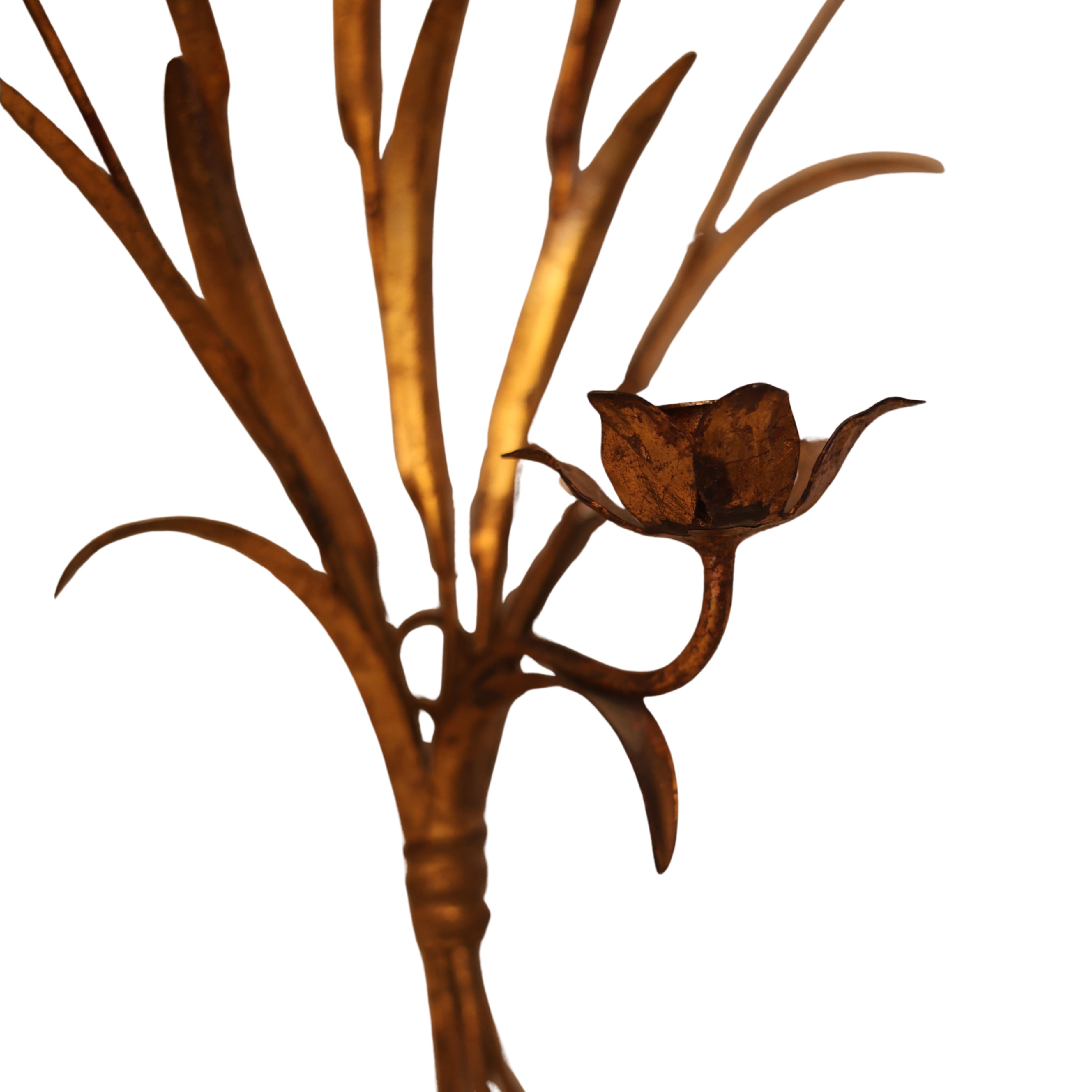 Gilt Wheat Tole Candle Sconce
