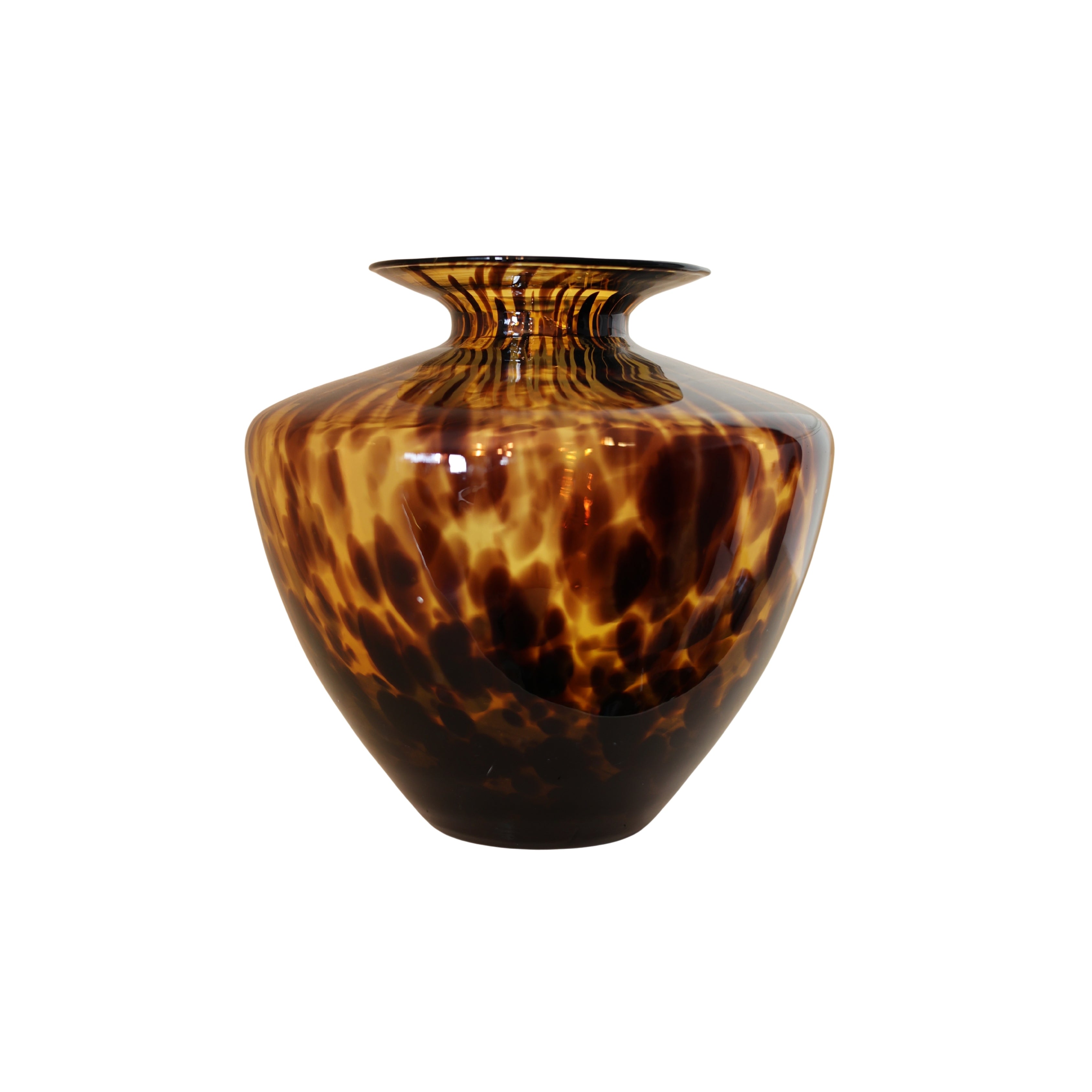 Murano “Maestri Vetrai” Tortoiseshell Art Glass Vase