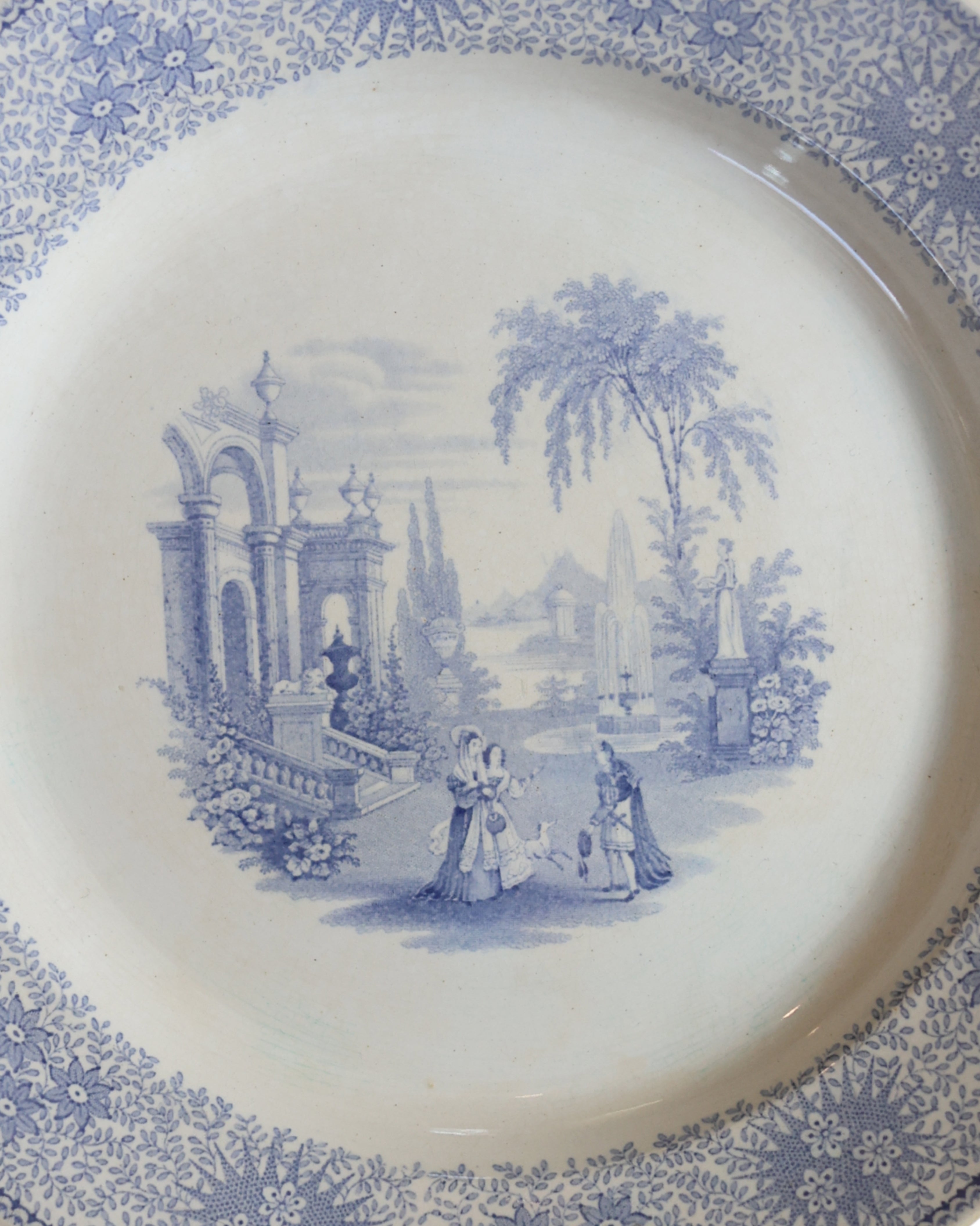 W. Adams & Sons "Isola Bella" Round Dinner Plate-3