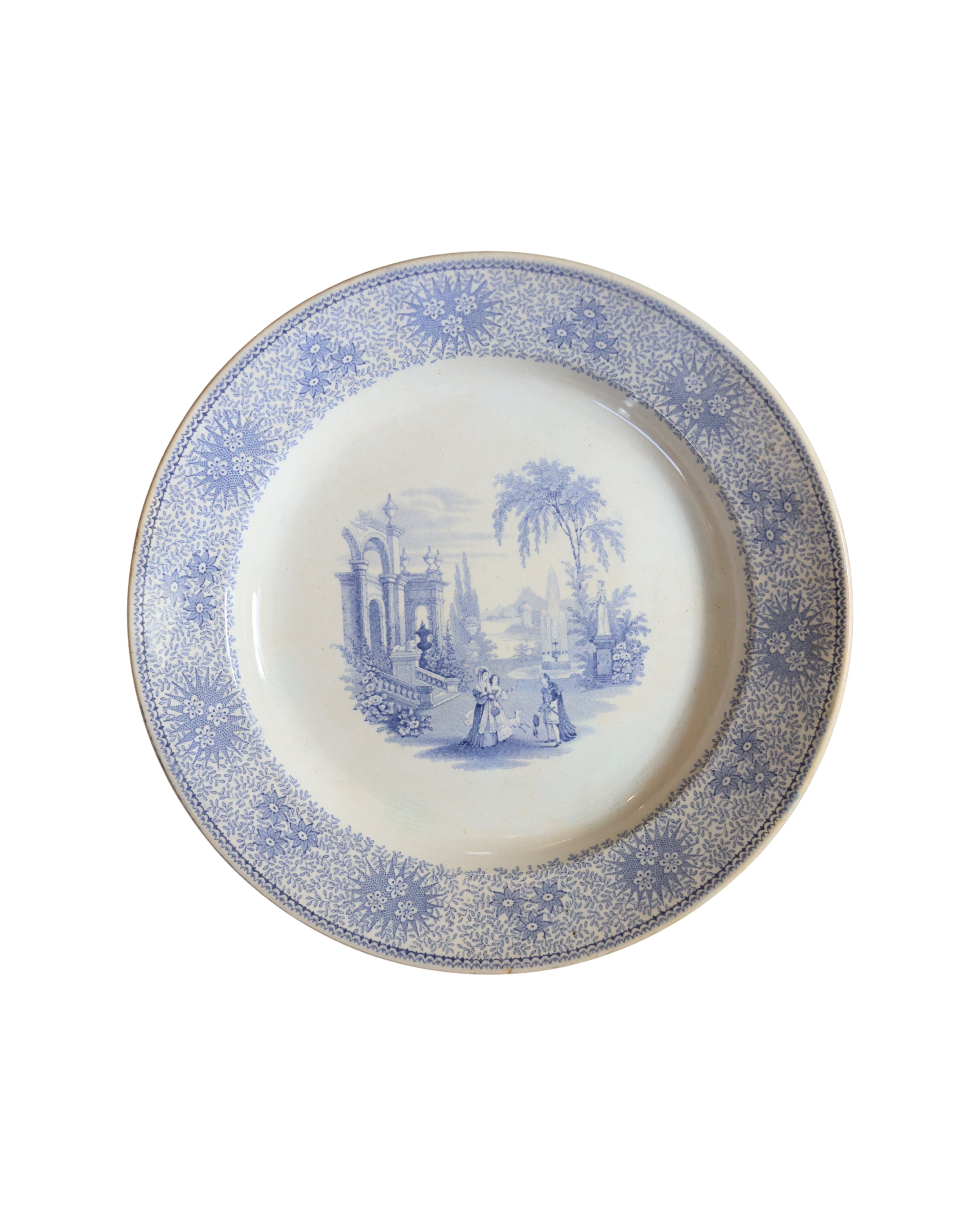 W. Adams & Sons "Isola Bella" Round Dinner Plate, c. 1850