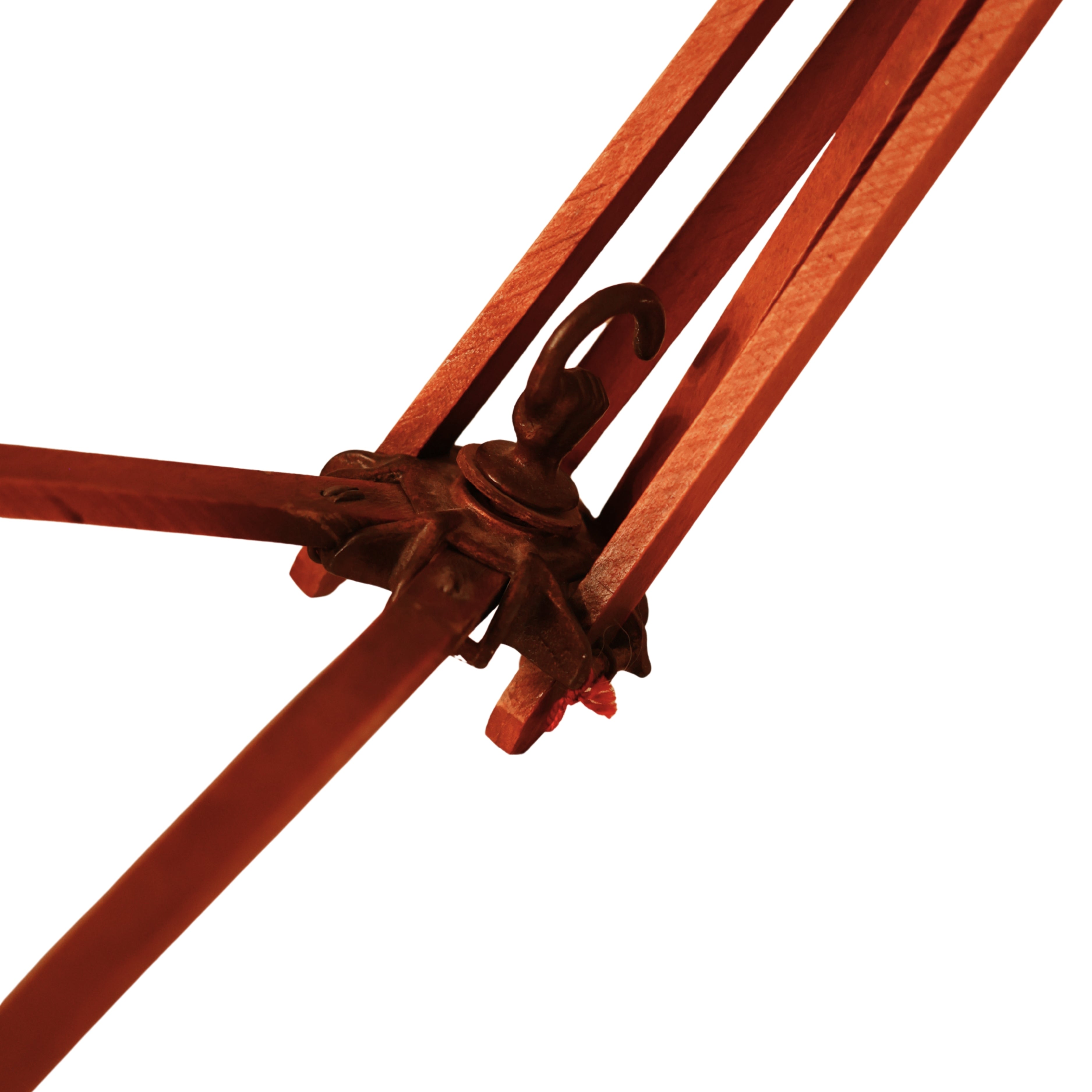 Folding Wooden Drying Rack with Hand Finial