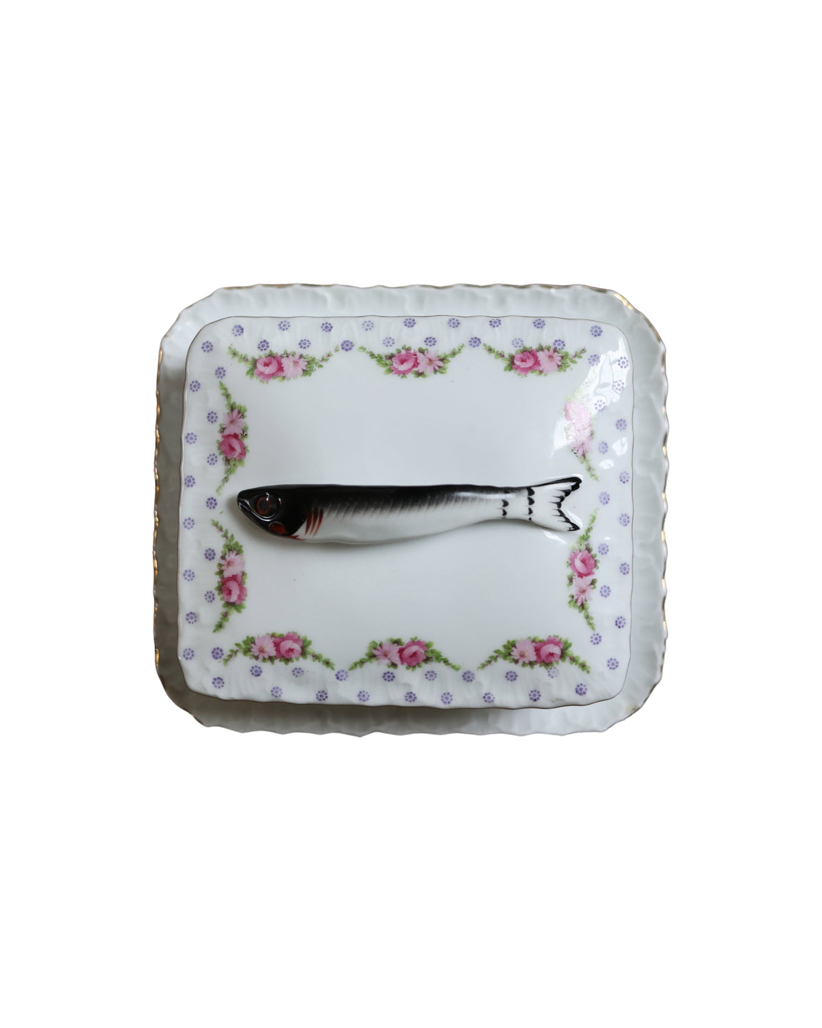 Floral Porcelain Sardine Dish
