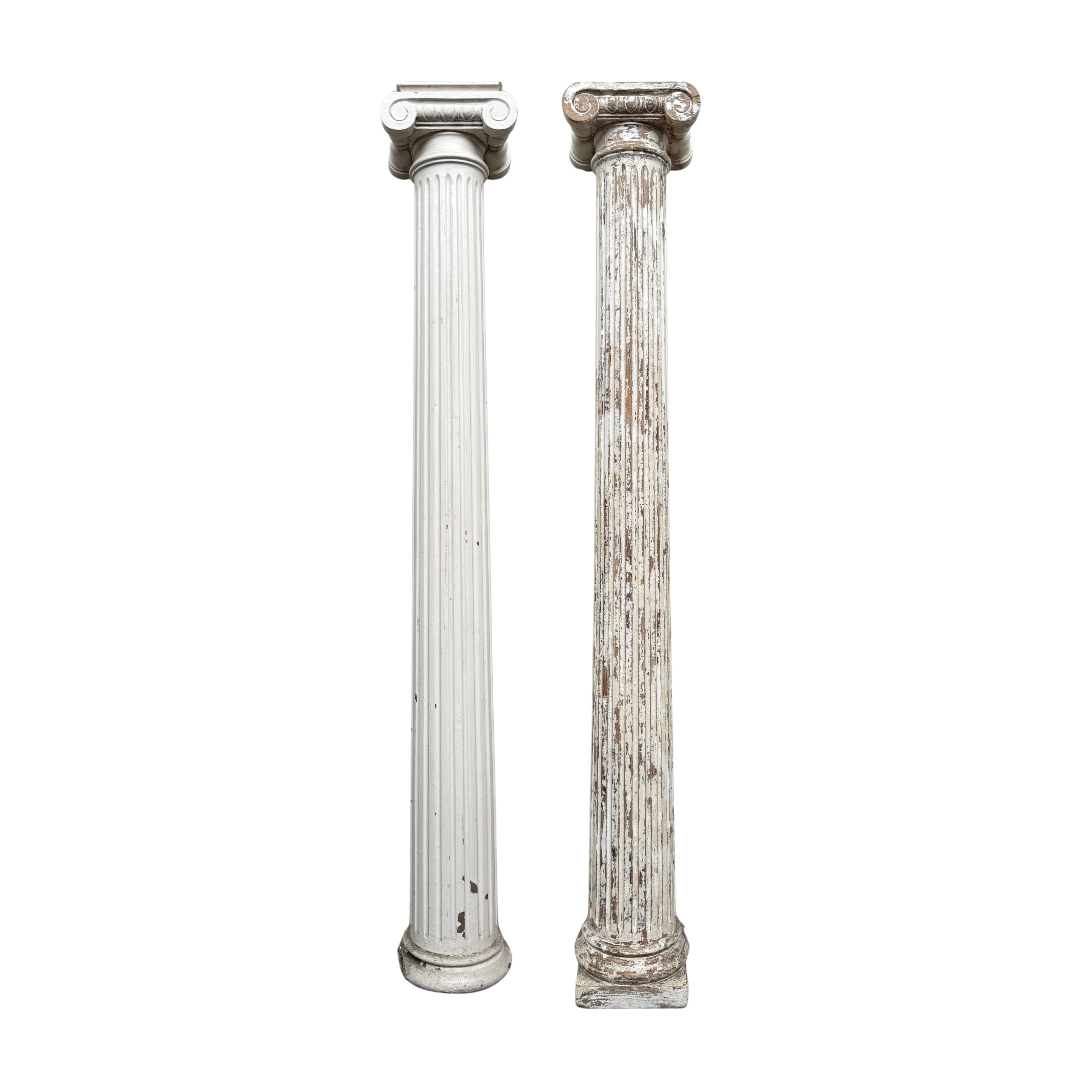 Architectural Mantle Columns, Painted White