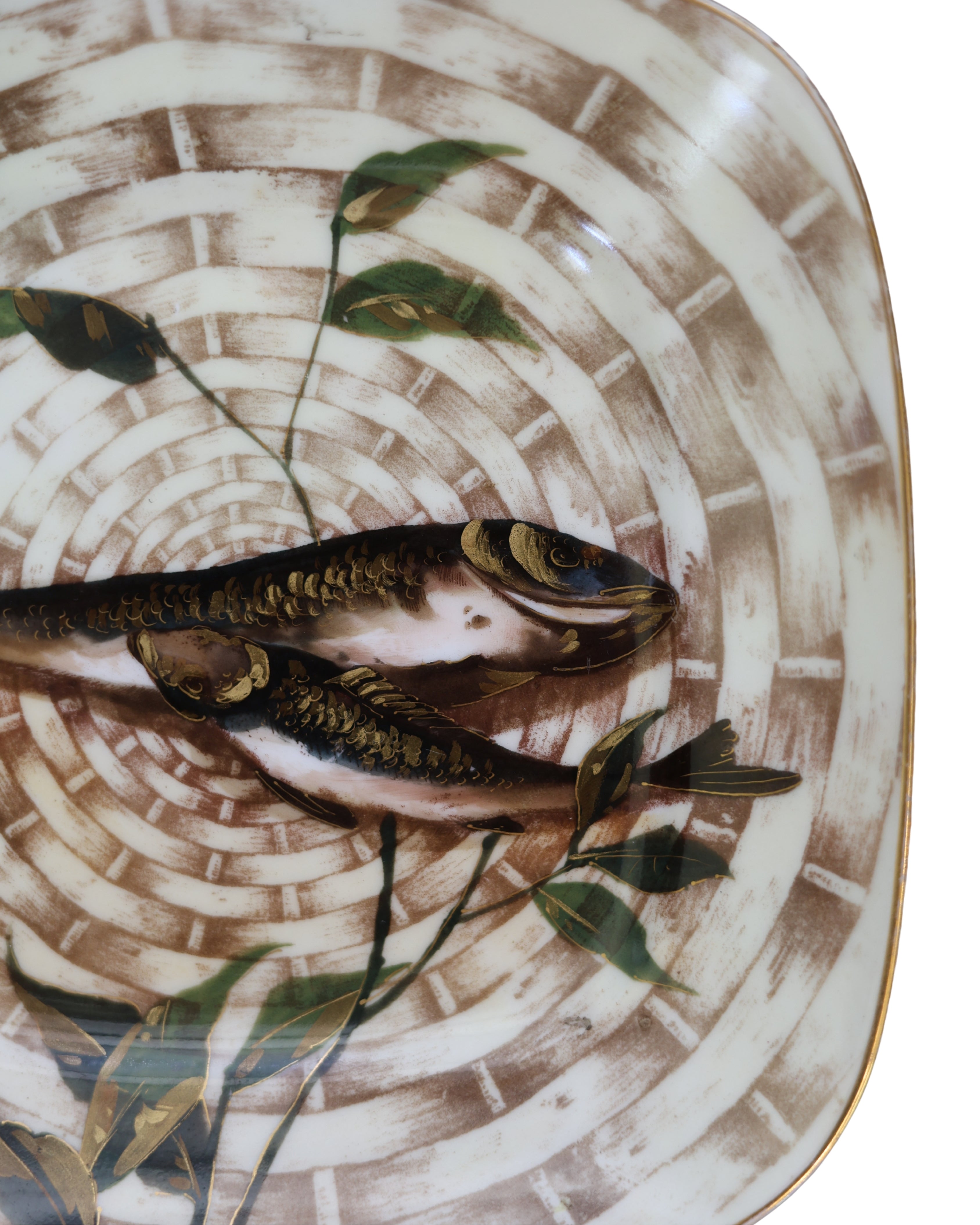 Martial Redon Limoges Fish Plate-4