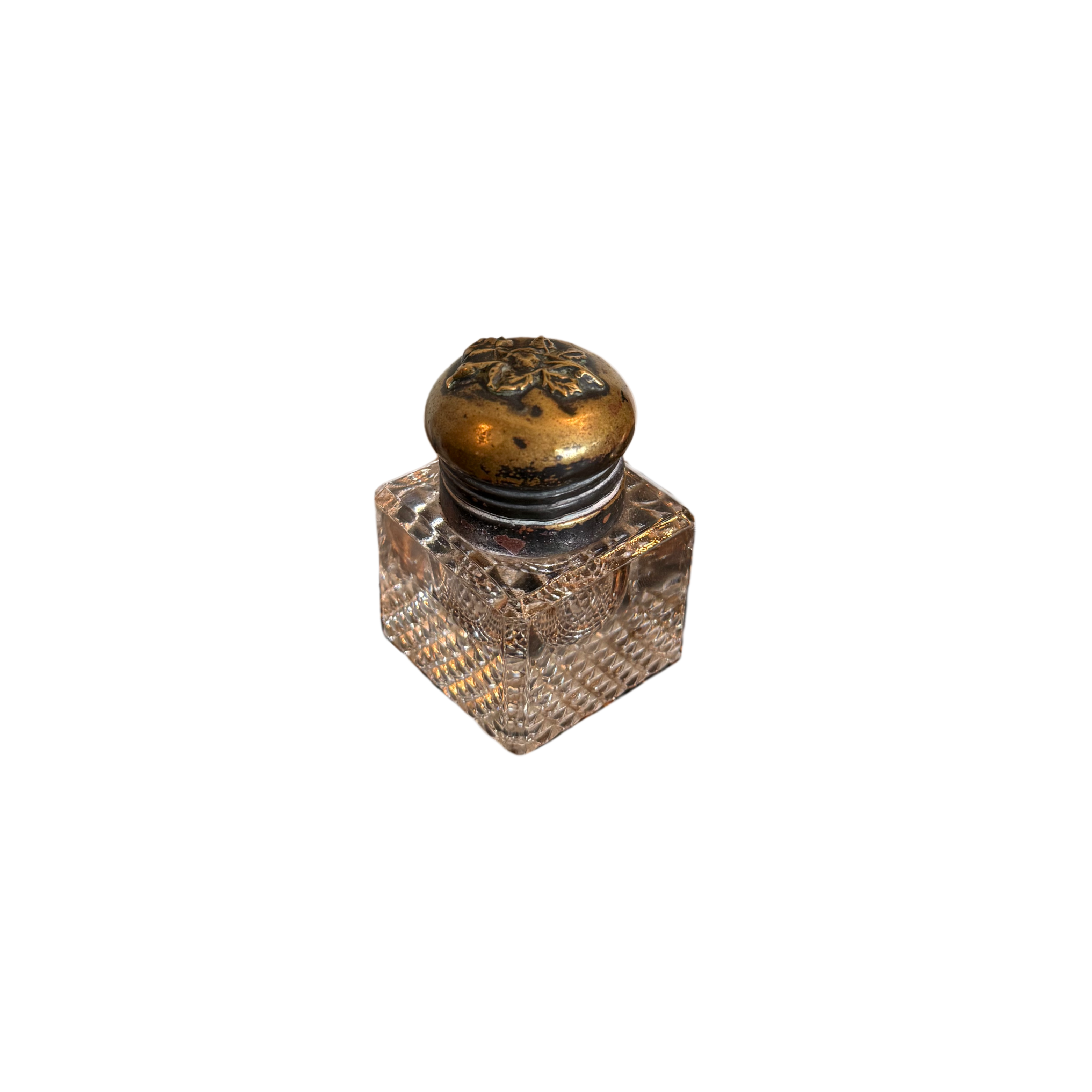 Petite Repoussé Lidded Inkwell