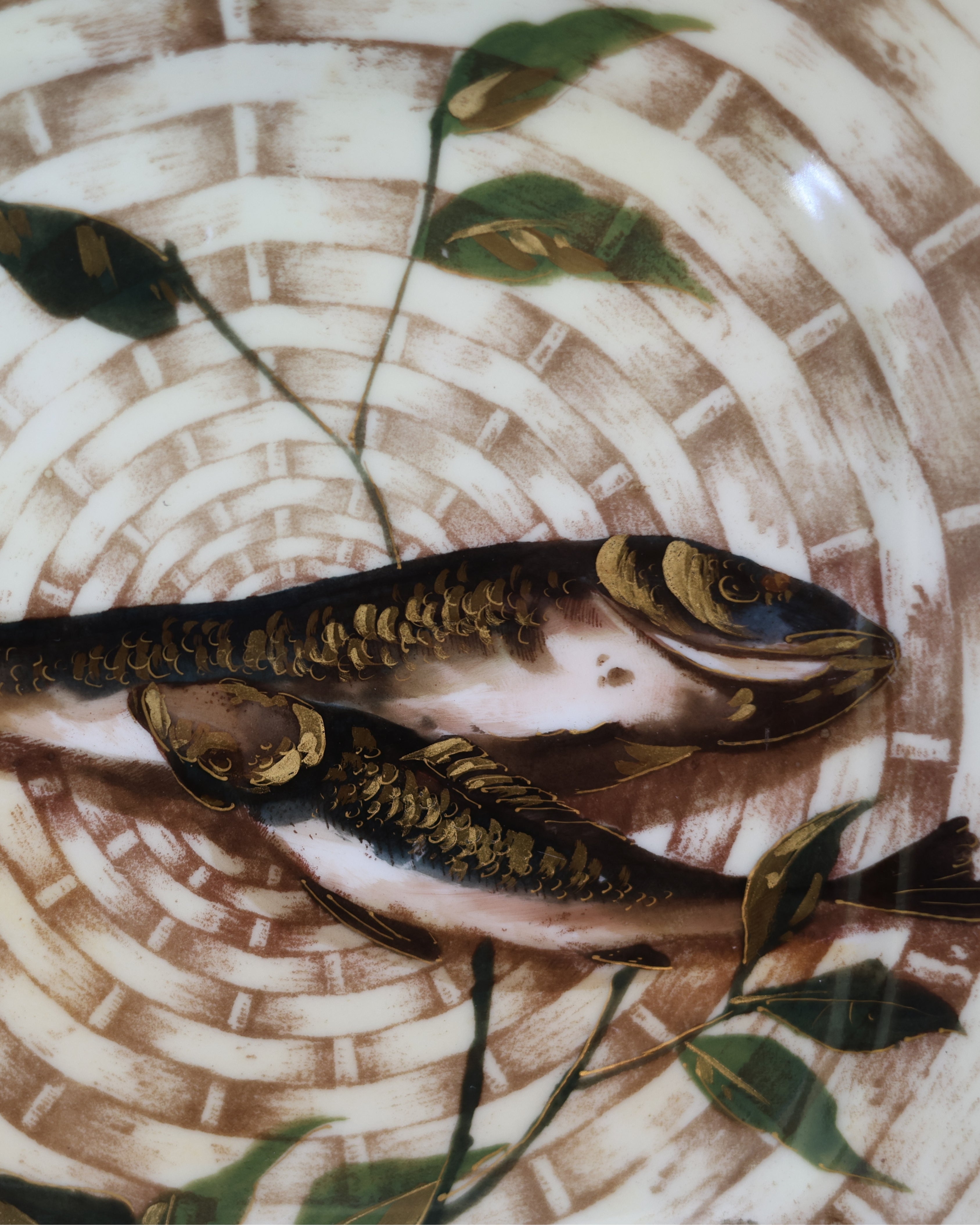 Martial Redon Limoges Fish Plate-2