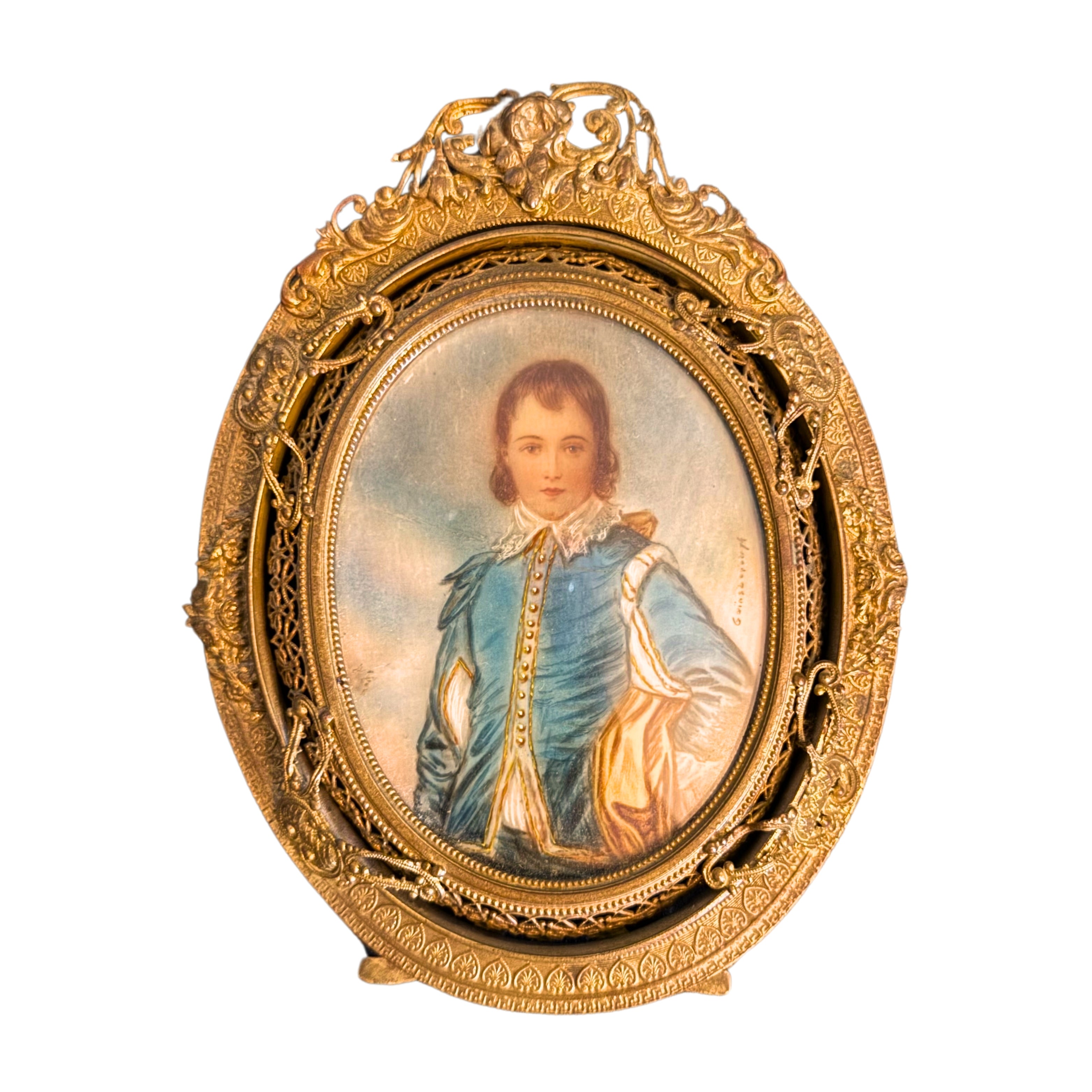 Min. Portrait Painting of Gainsborough's Boy in Blue