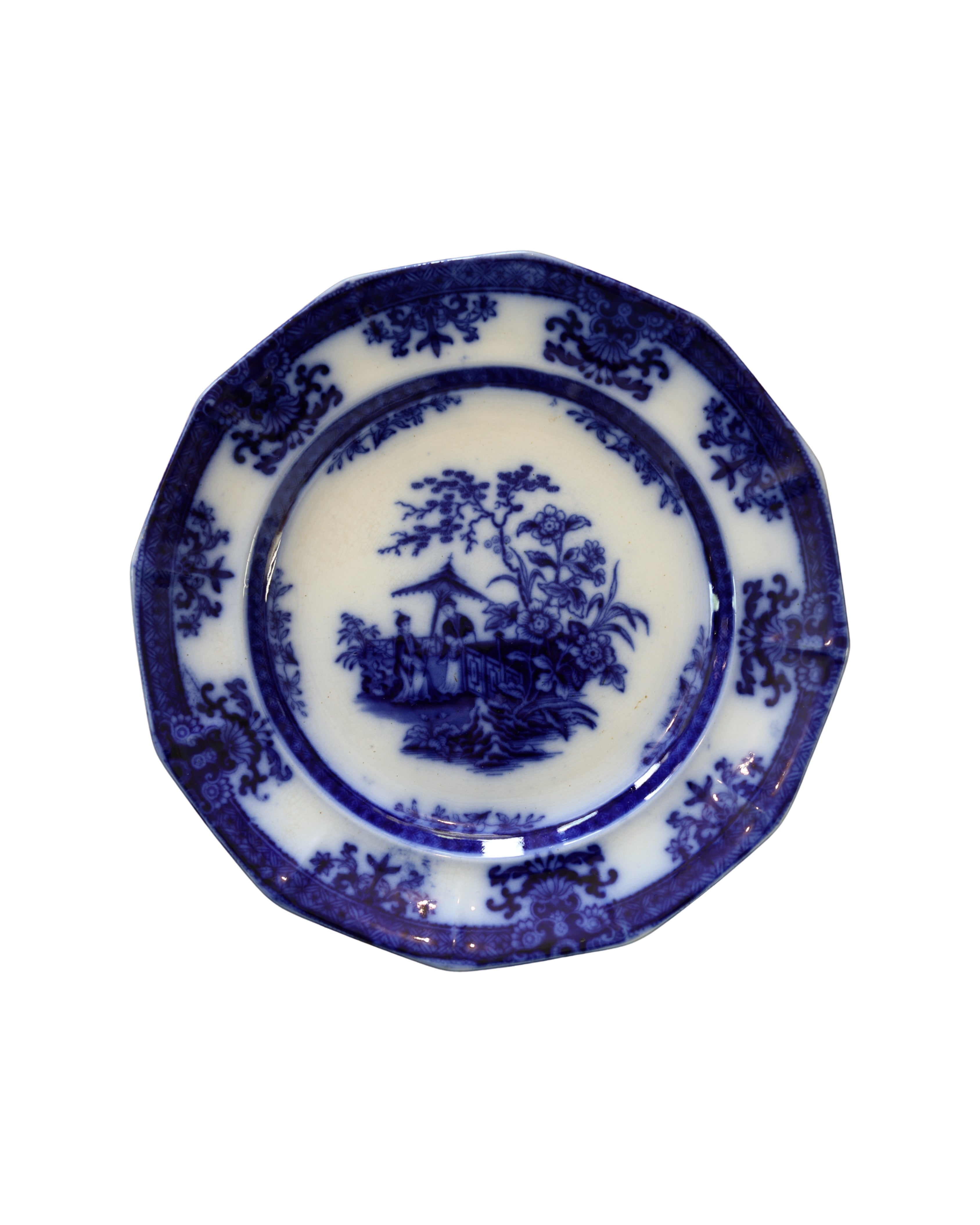 Davenport "Amoy" Flow Blue Plate-4