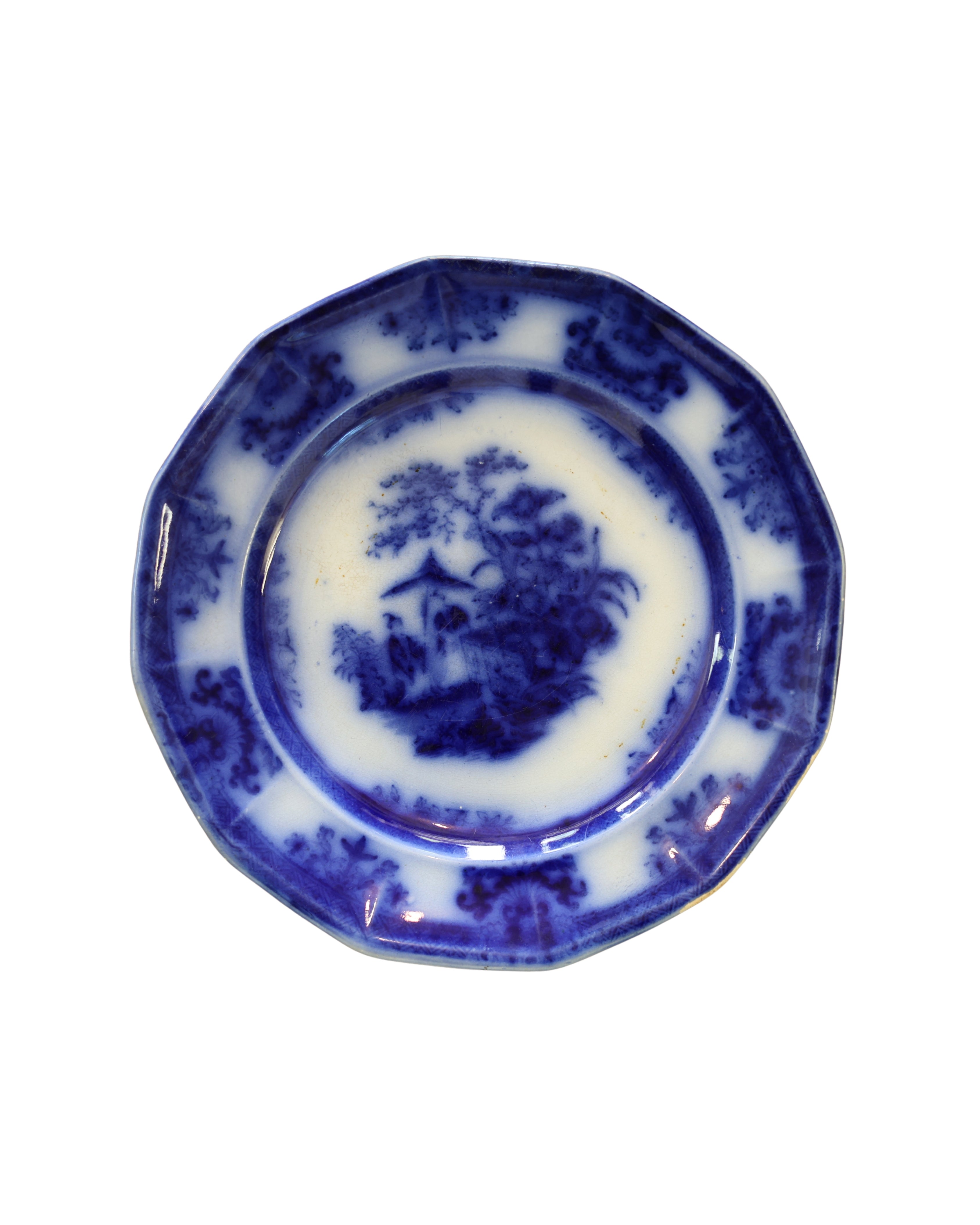 Davenport "Amoy" Flow Blue Plate-5