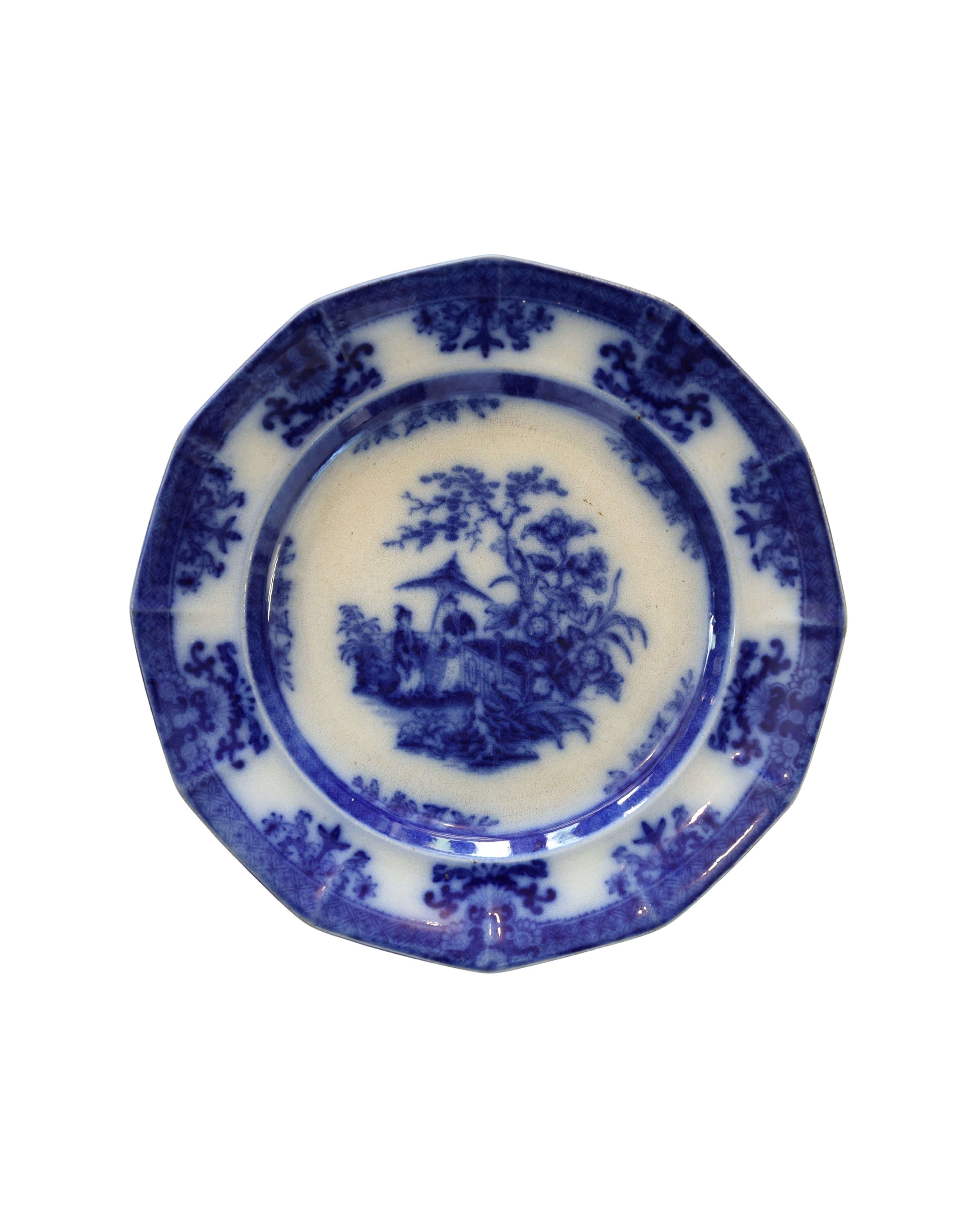 Davenport "Amoy" Flow Blue Plate-6