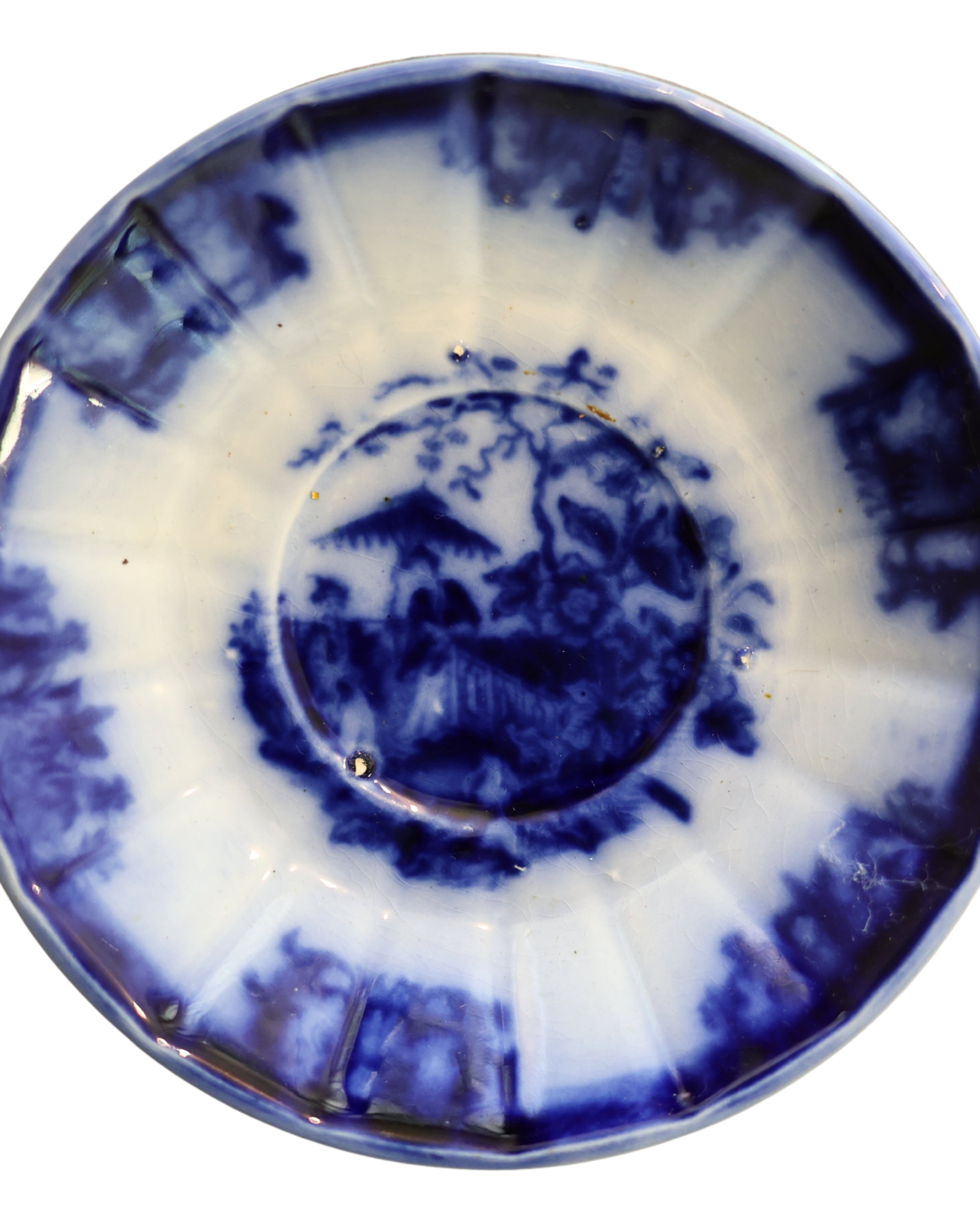 Davenport "Amoy" Flow Blue Saucers-2