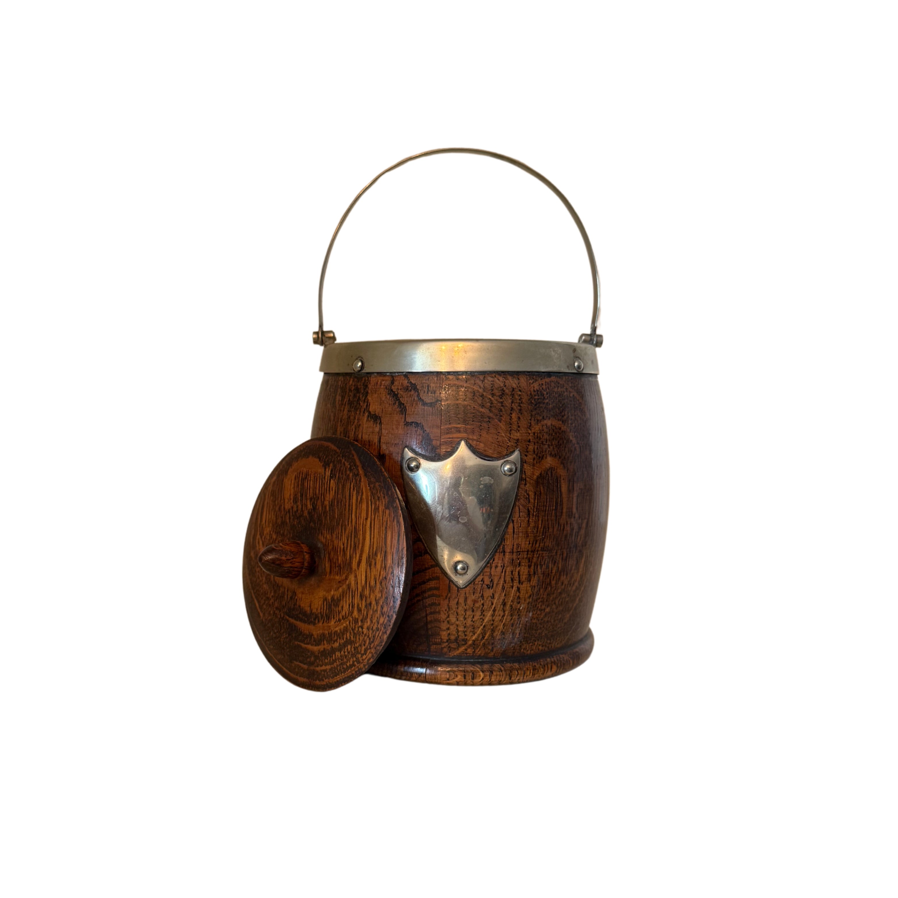 English Oak Biscuit Barrel