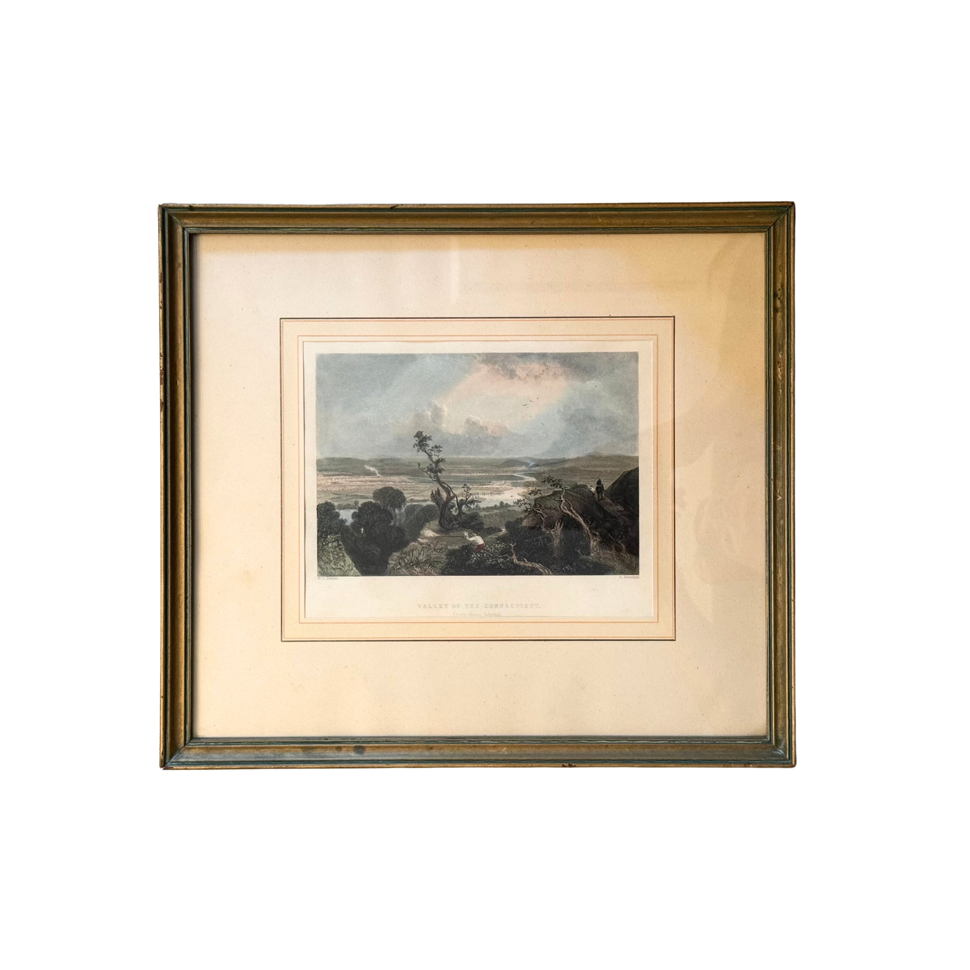 19th c. Colored Engraving, “Valley of the Connecticut”