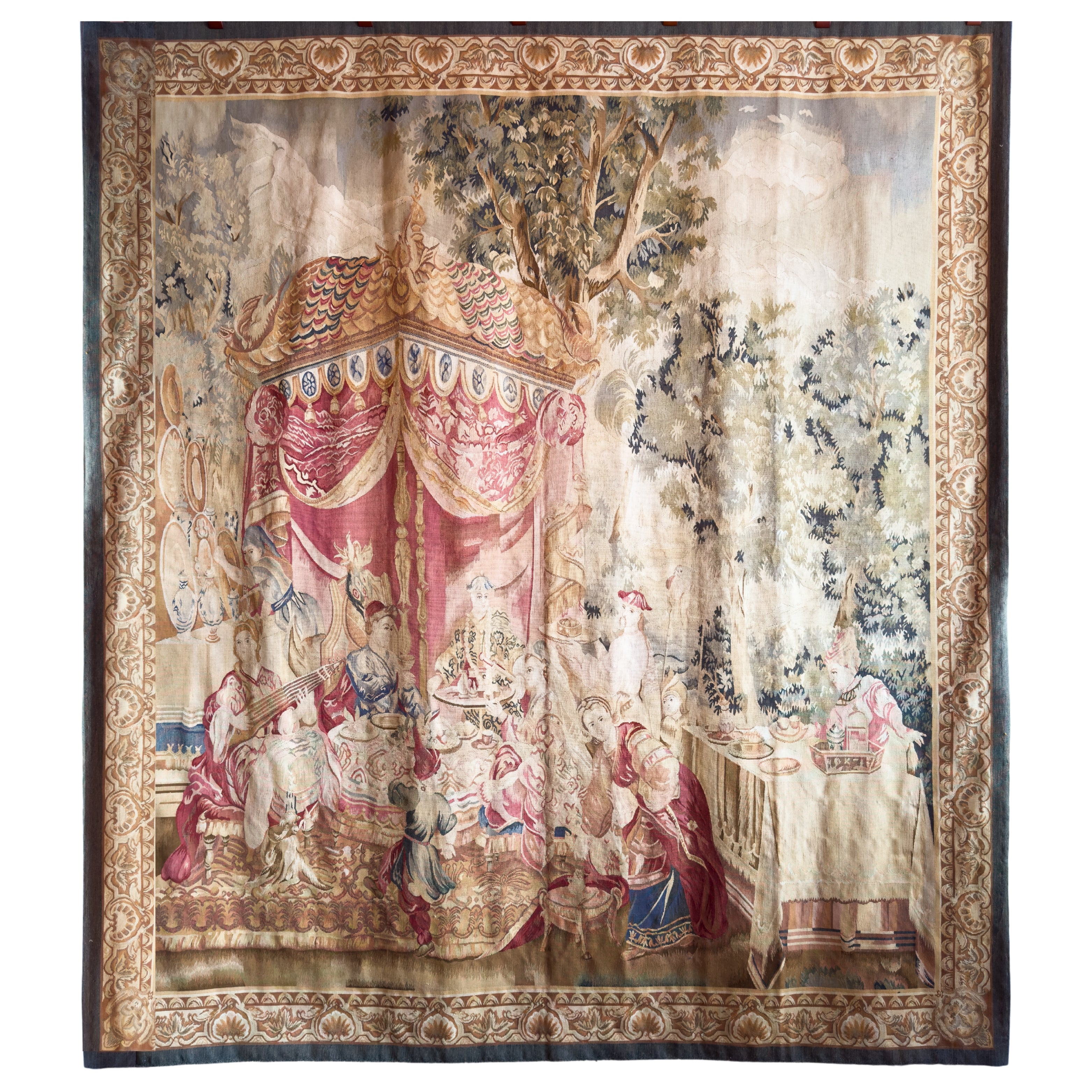 French Aubusson style Tapestry, "La Collation"