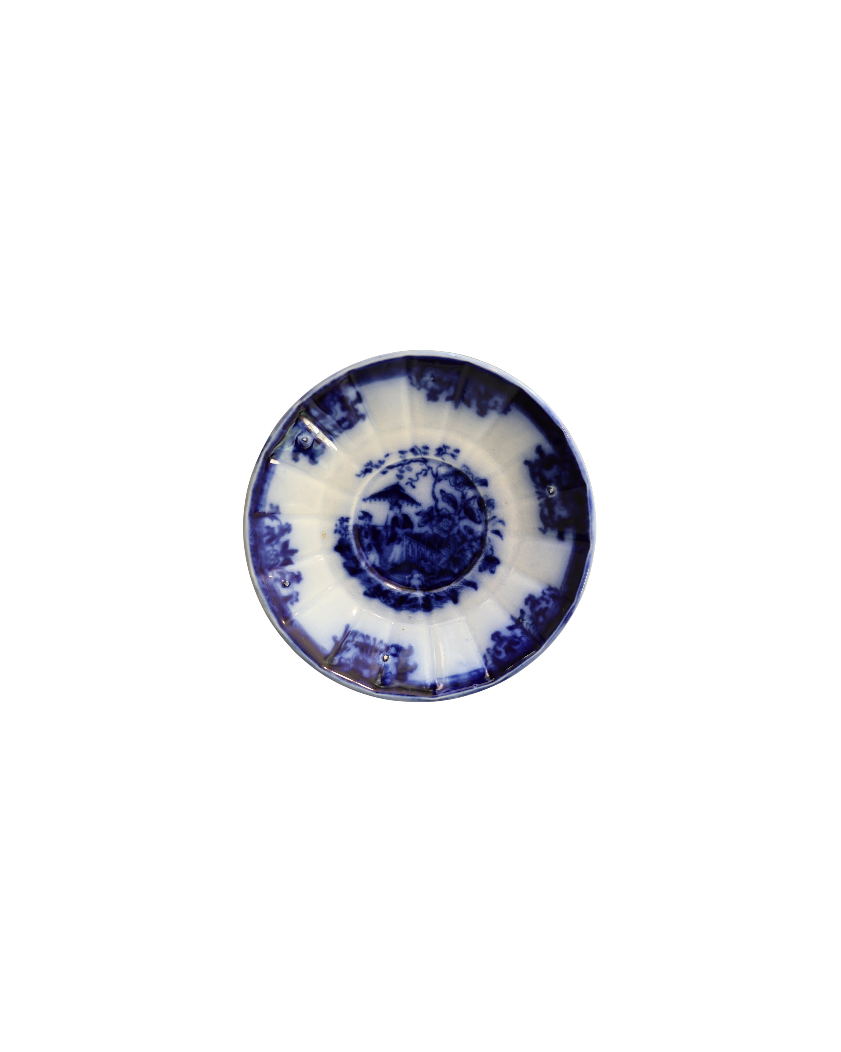 Davenport "Amoy" Flow Blue Saucers-4