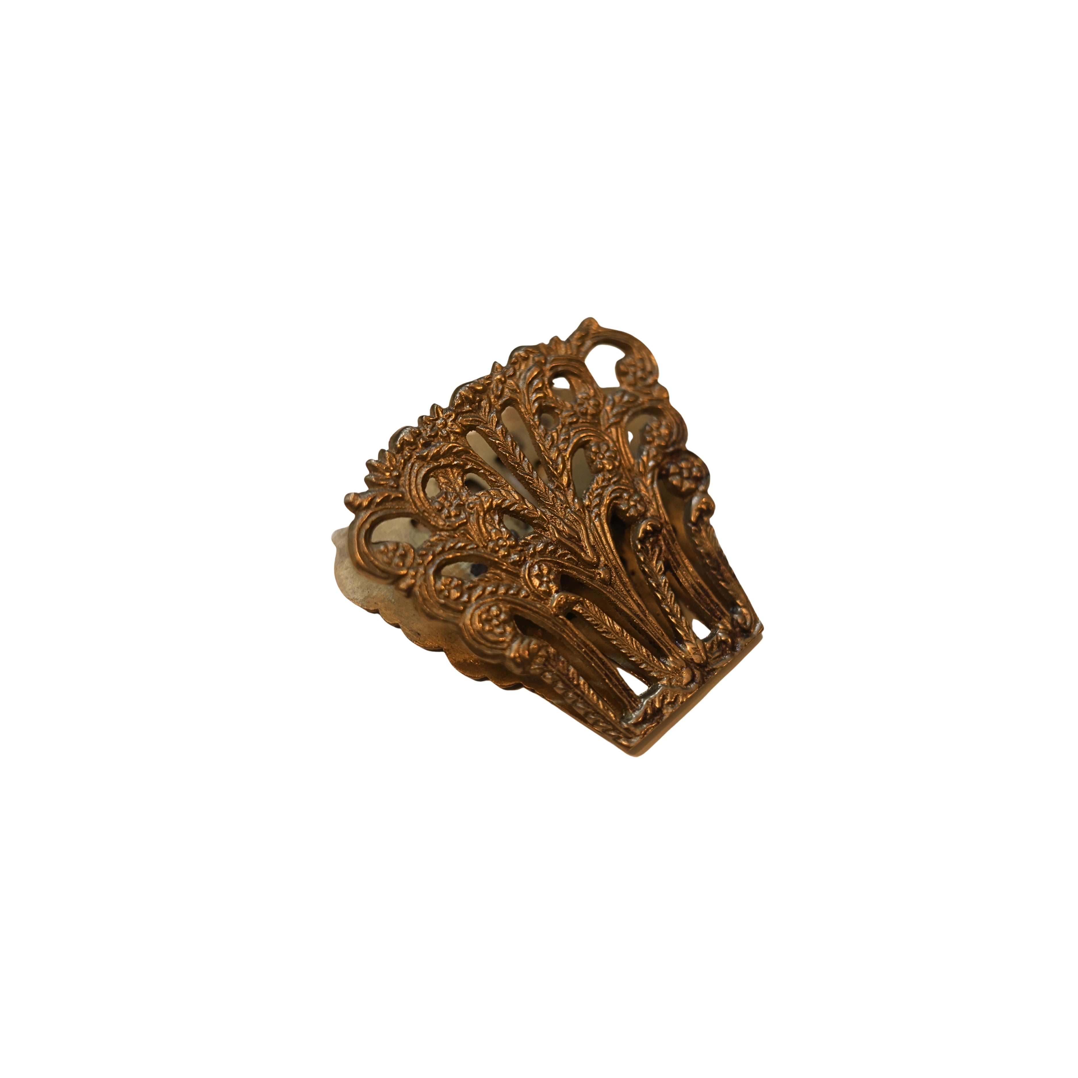 Brass Rococo Glove Clip