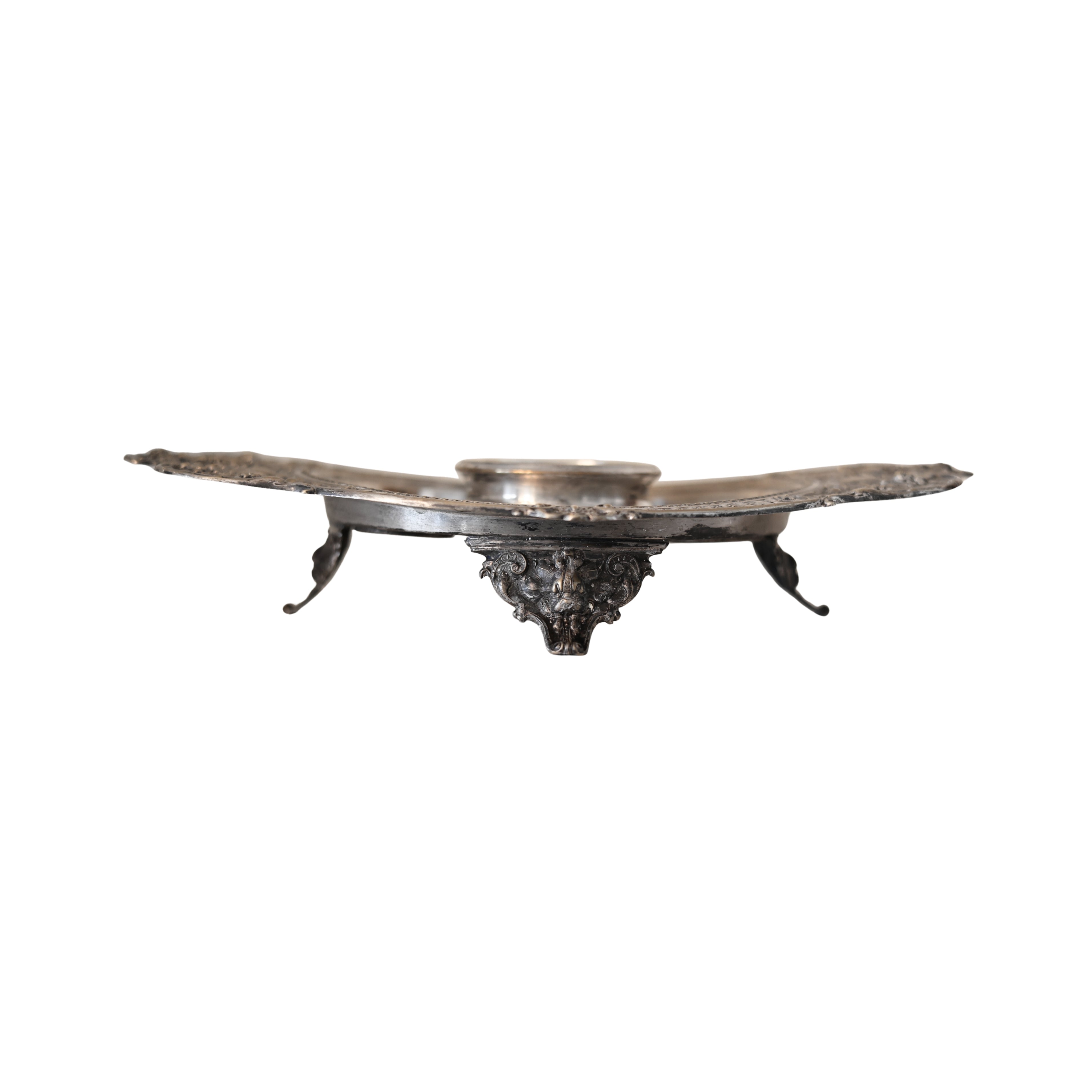 Silverplate Oyster Serving Platter with Cherub Motif