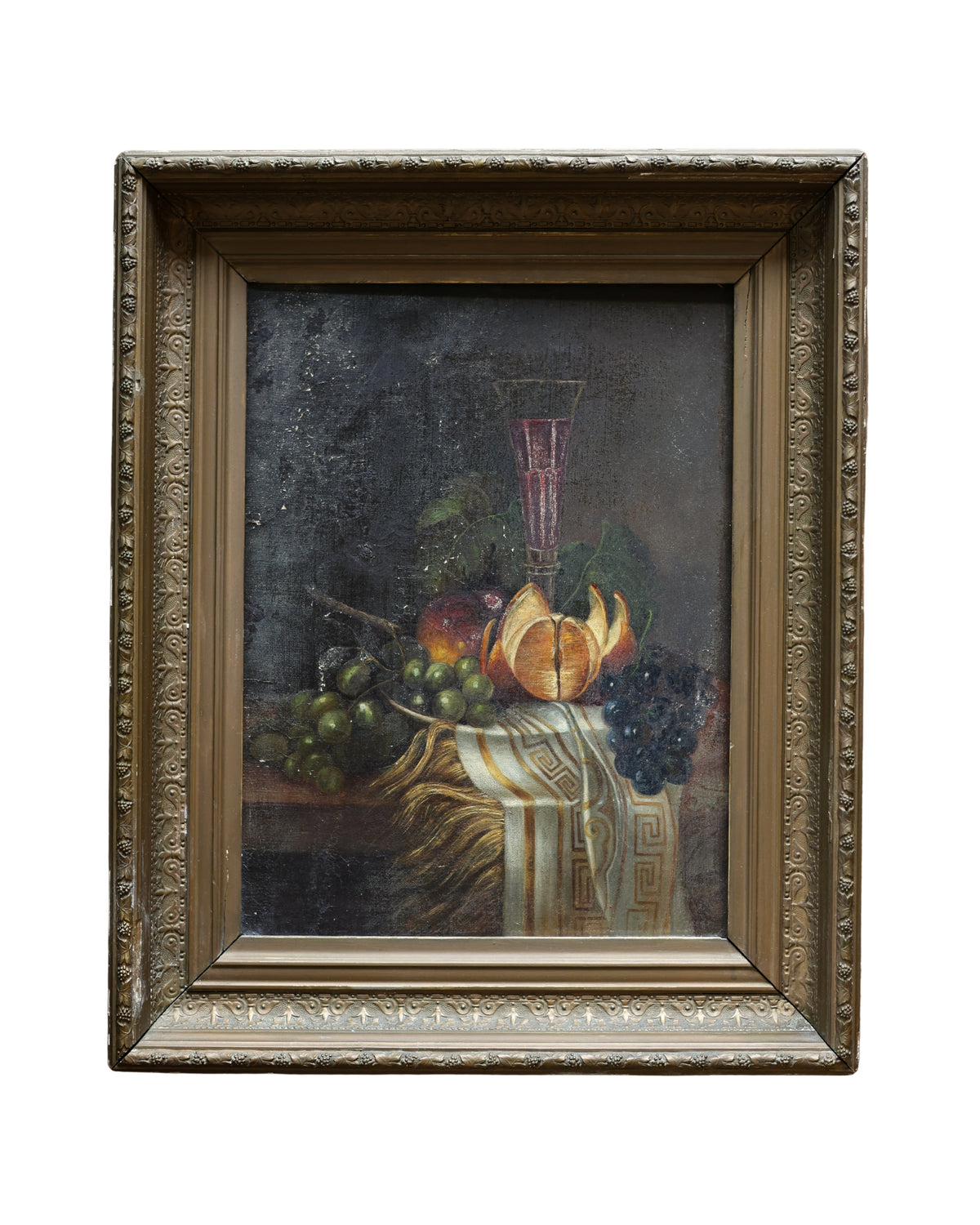 Fruit & Wine Still Life Oil Painting