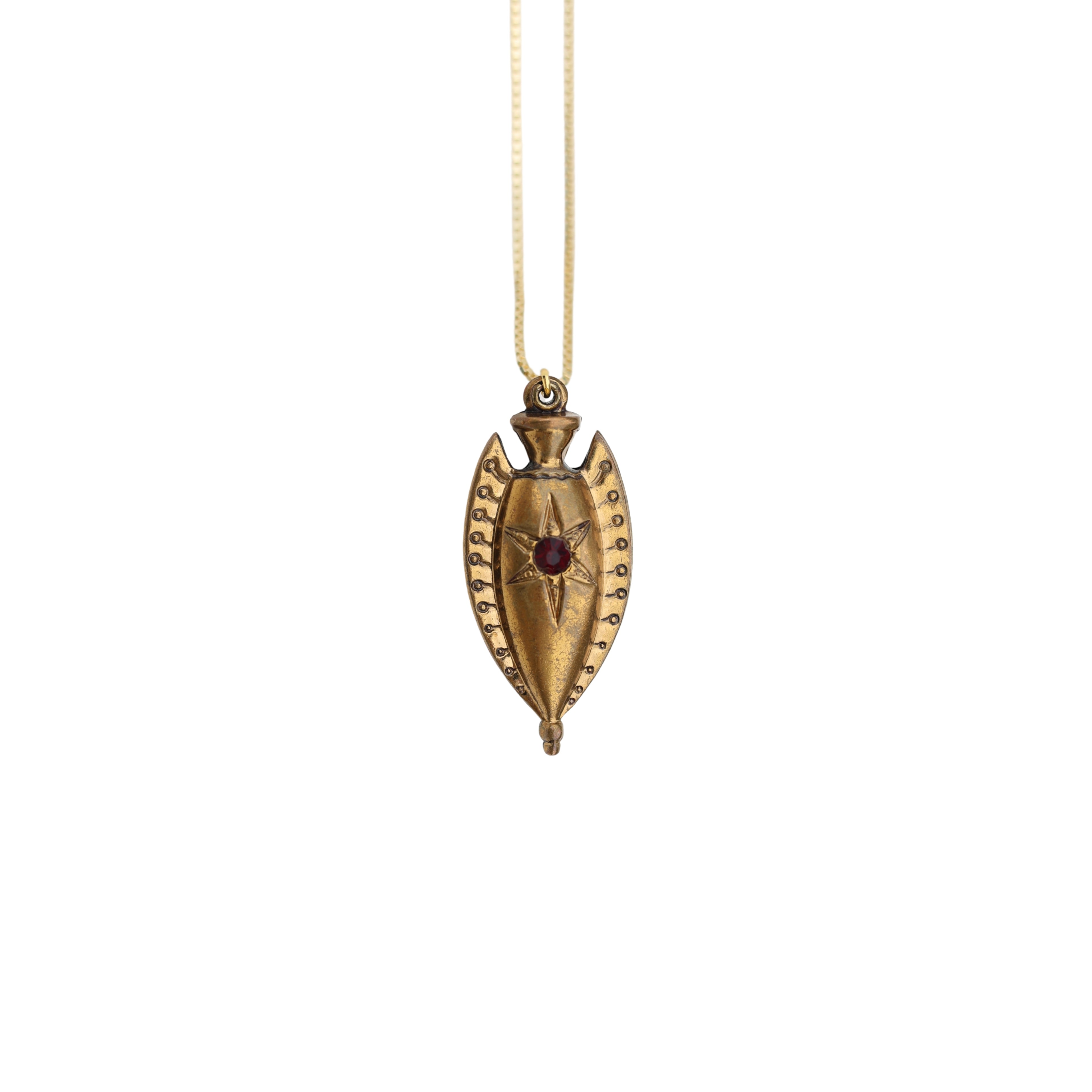 Heraldic Shield Pendant on 18k Chain